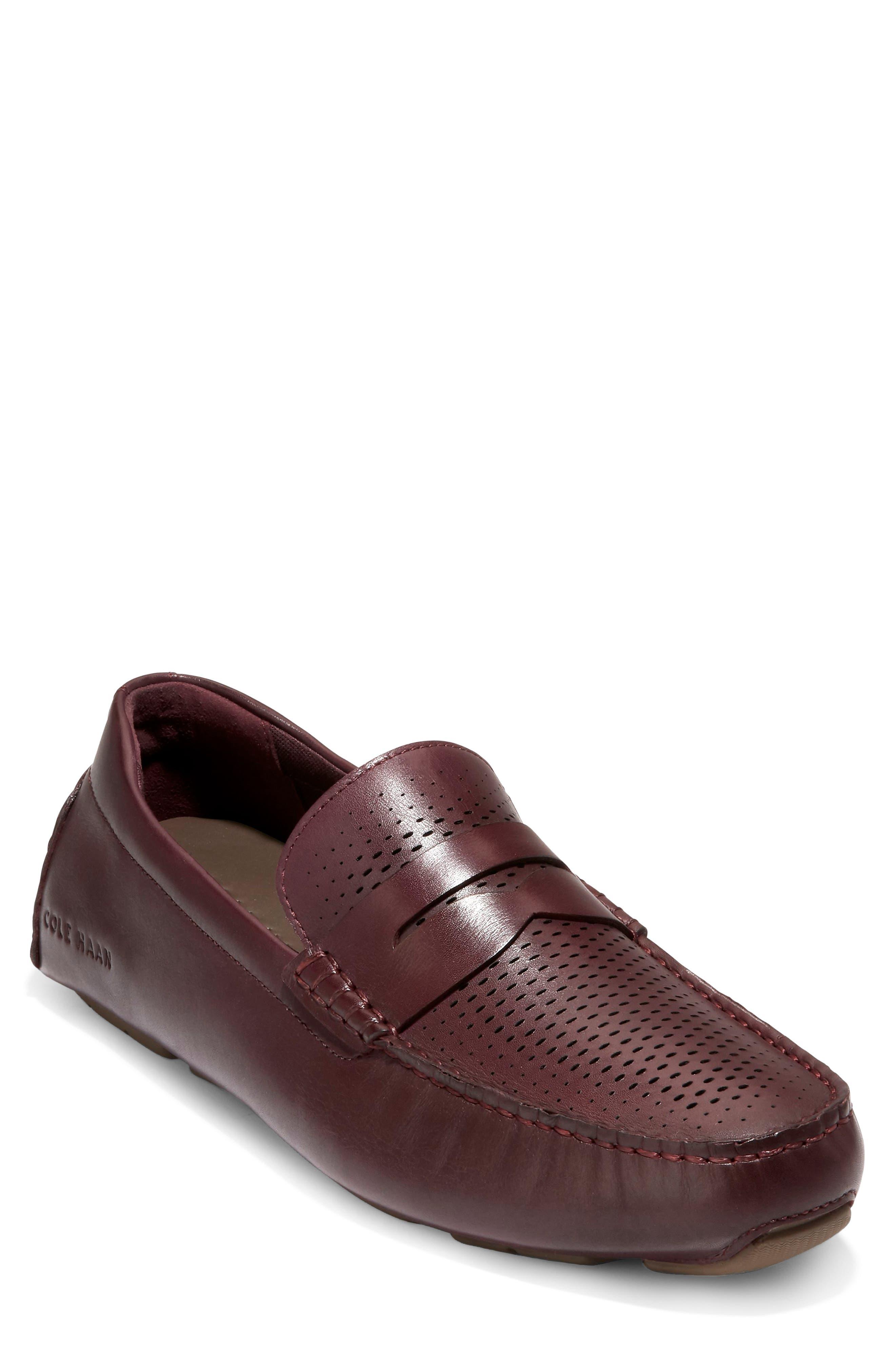 Cole Haan Grand Laser Driving Penny Loafer in Brown for Men | Lyst
