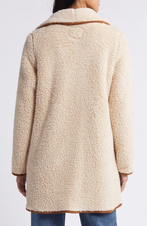 Lucky Brand Shawl Collar Faux Fur Jacket in Natural | Lyst
