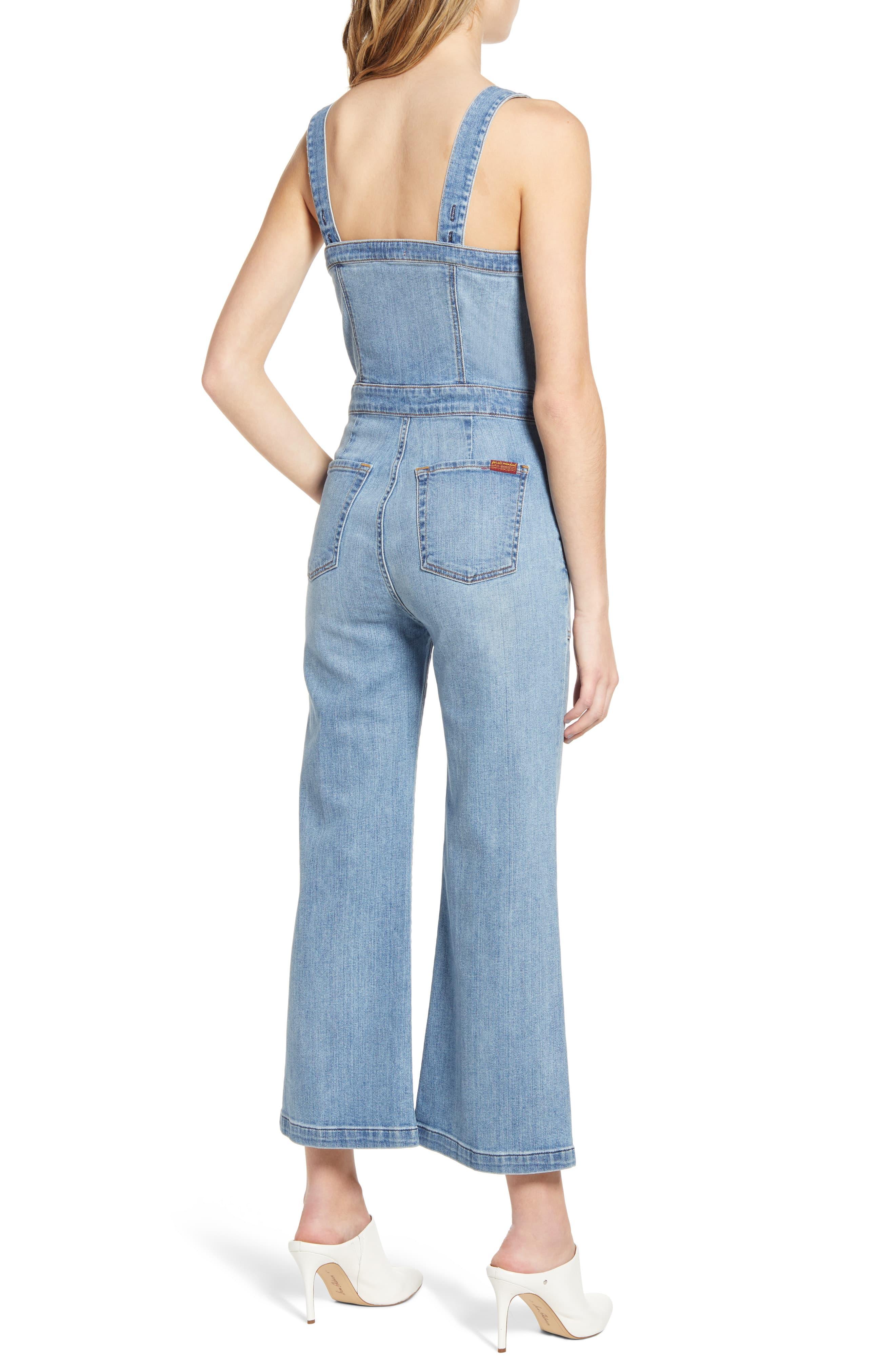 7 for all mankind denim jumpsuit