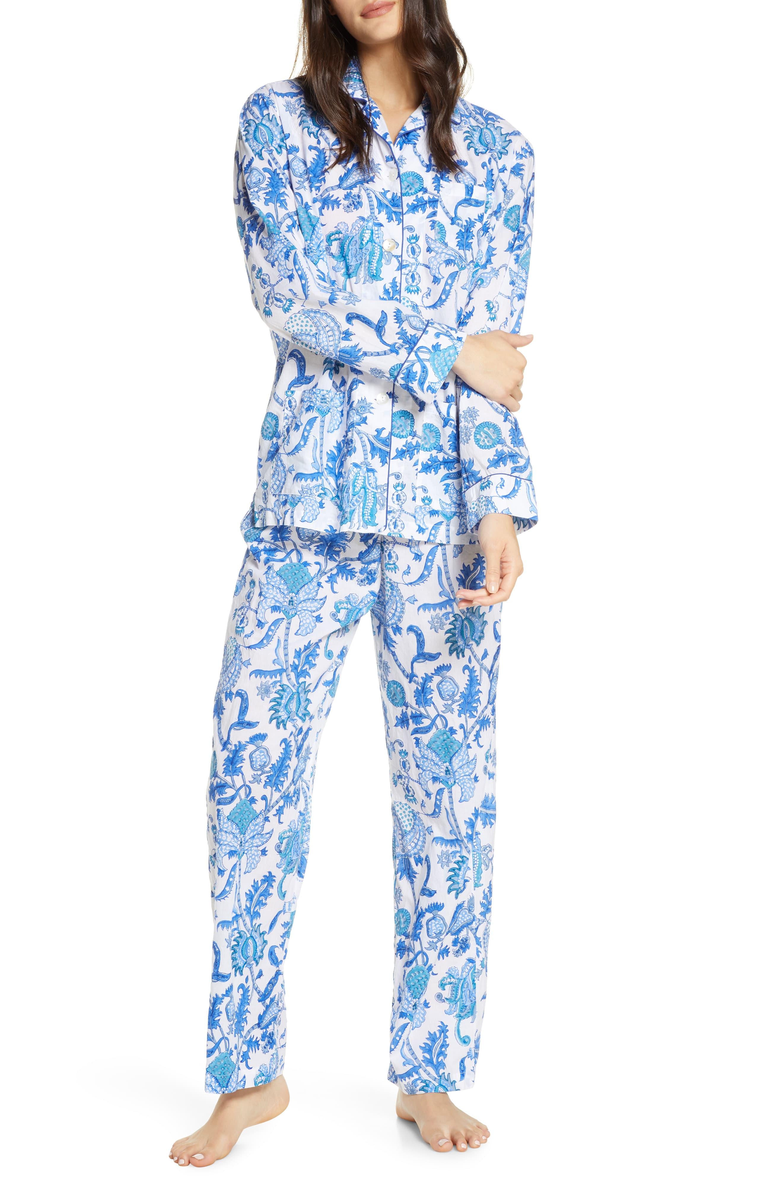Roberta Roller Rabbit Cotton Amanda Floral Print Pajamas in Blue - Lyst