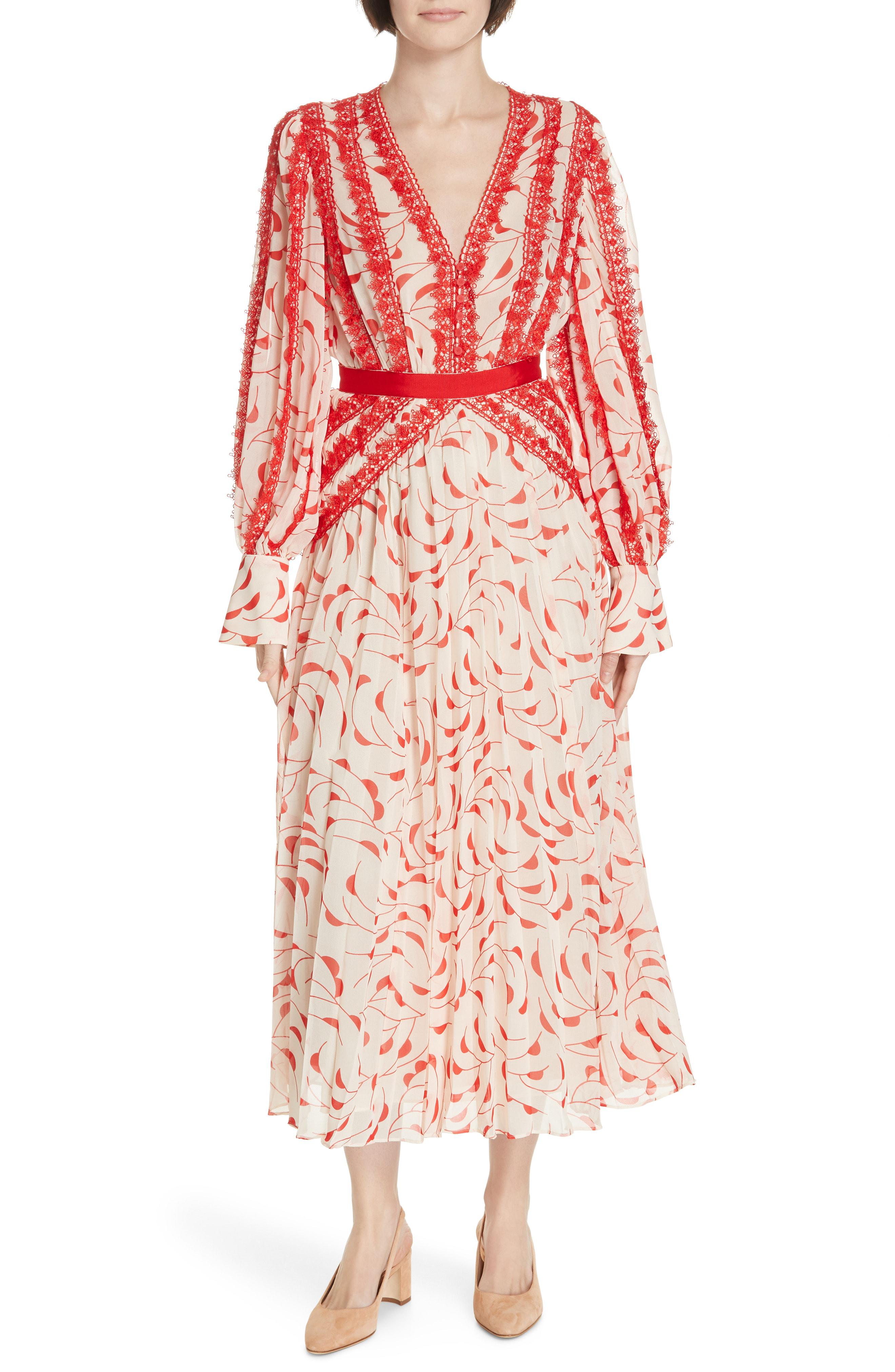 self portrait chiffon dress