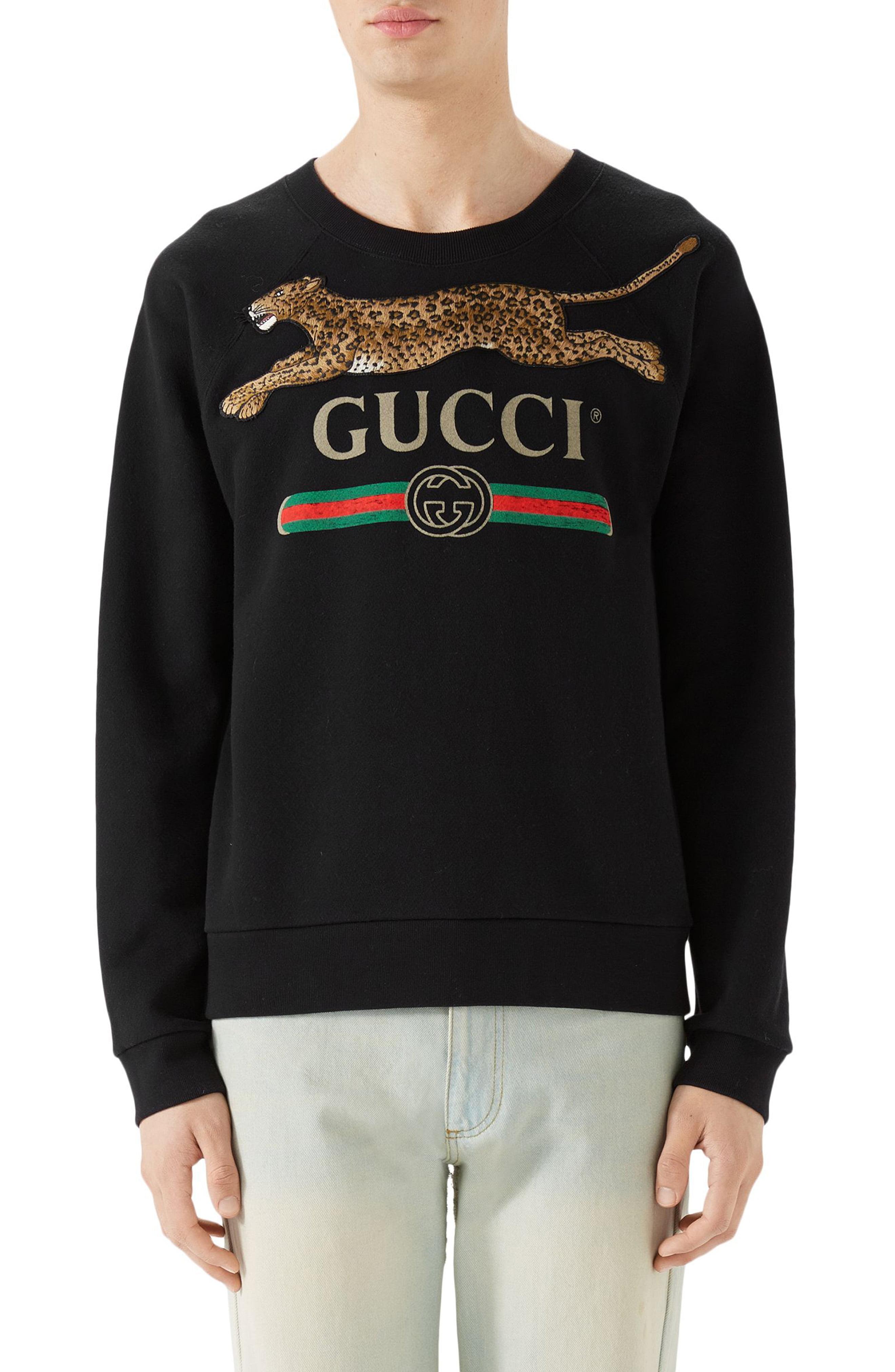 Hold op bytte rundt At blokere Gucci Logo Sweatshirt With Leopard Online Sale, UP TO 55% OFF