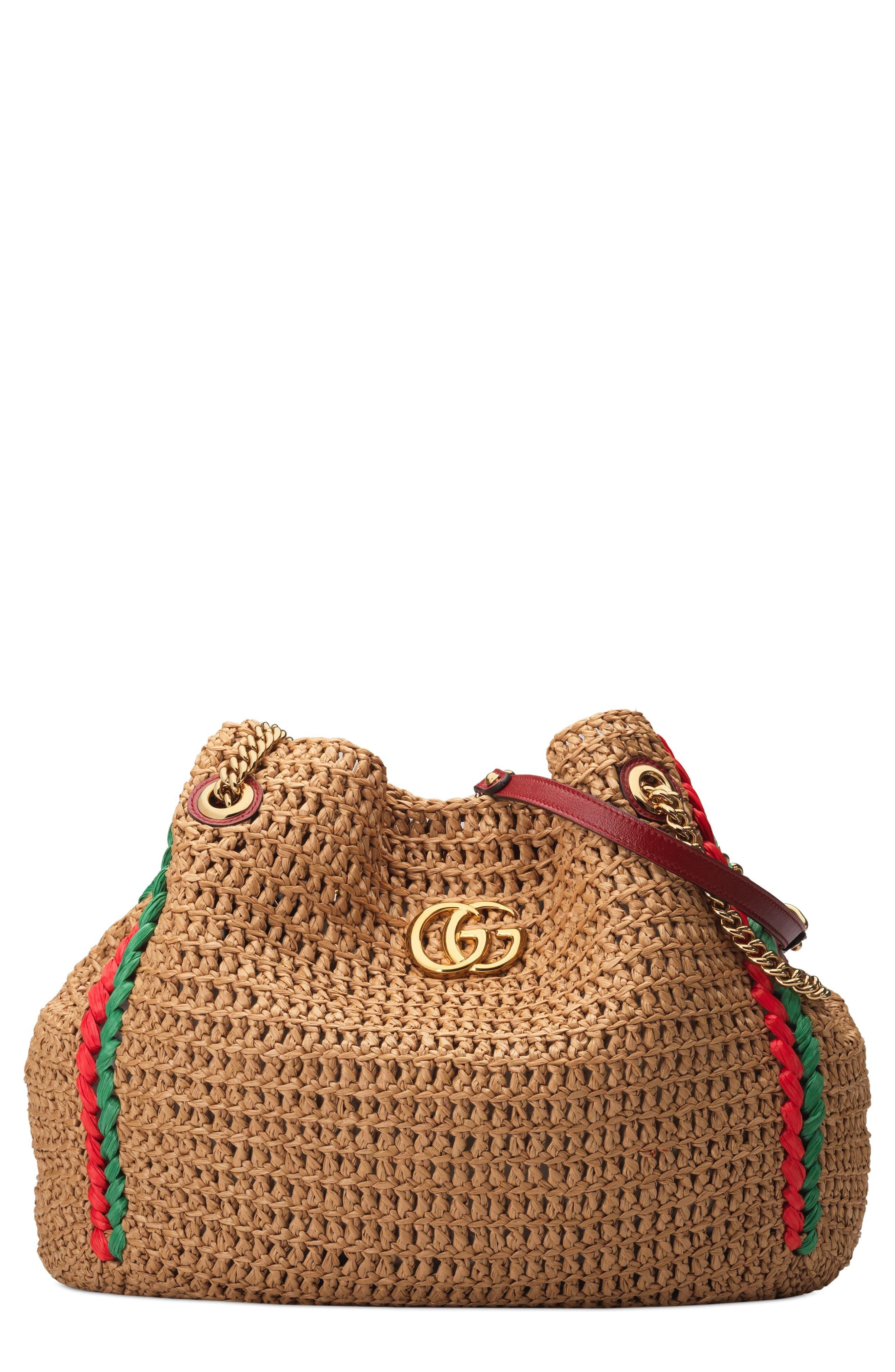 gucci raffia bag