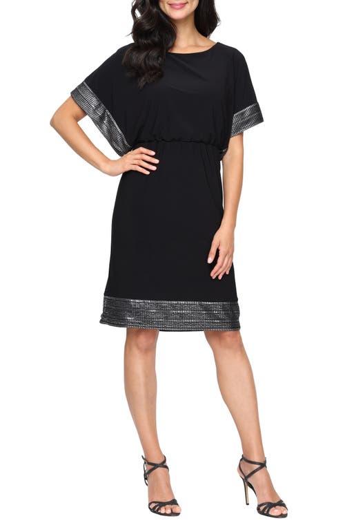 Sl Fashions Metalllic Detail Blouson Cocktail Dress in Black | Lyst Sl Fashions Metalllic Detail Blouson Cocktail Dress in Black | Lyst