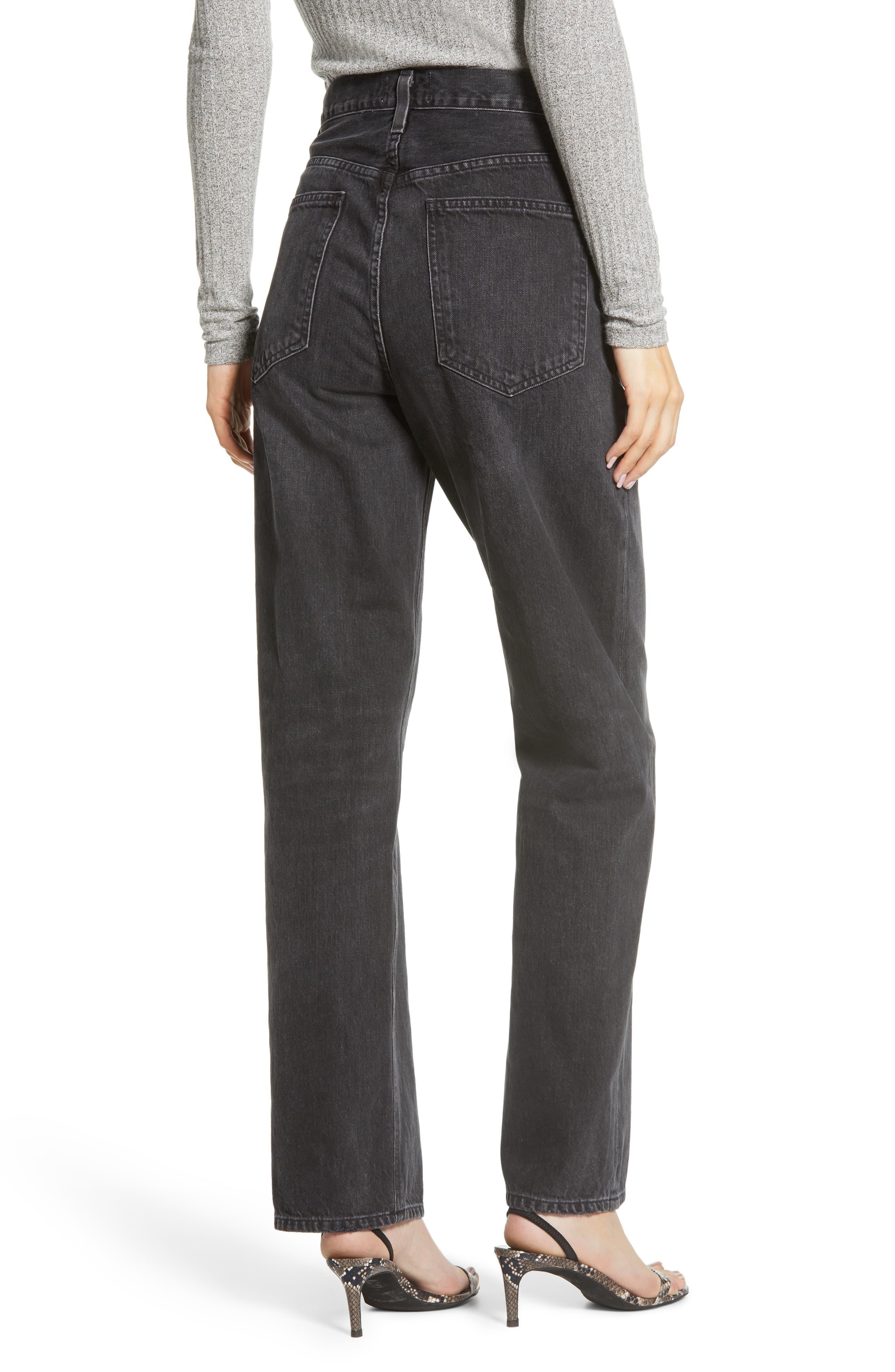 Agolde Denim Criss Cross Upsize High Waist Nonstretch Jeans in Gray - Lyst
