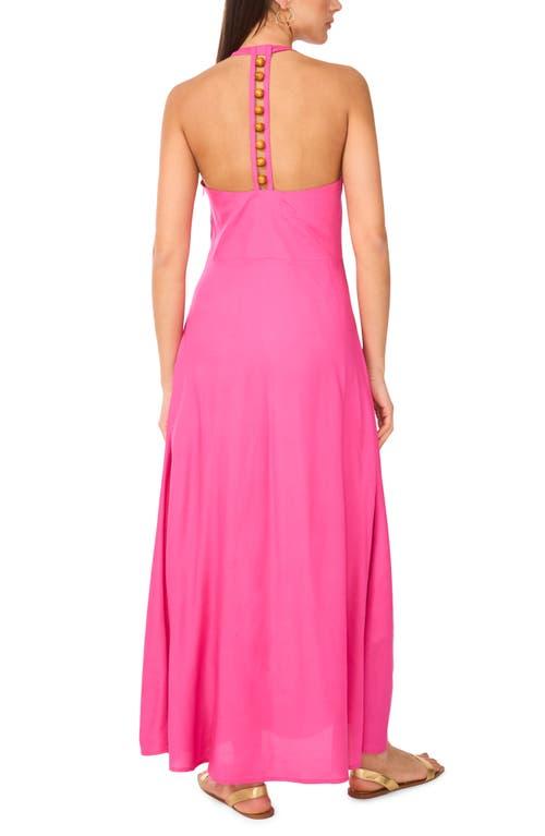 Vince Camuto Beaded Halter Maxi Dress in Pink Lyst