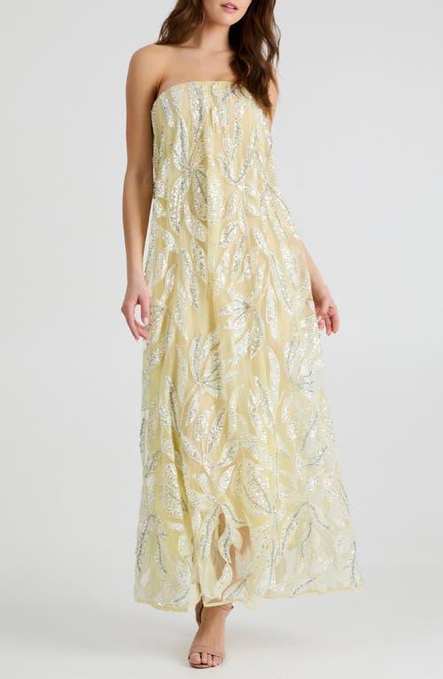 helsi margot strapless floral sequin maxi dress – S Length from Waist Effortless Elegance with a little