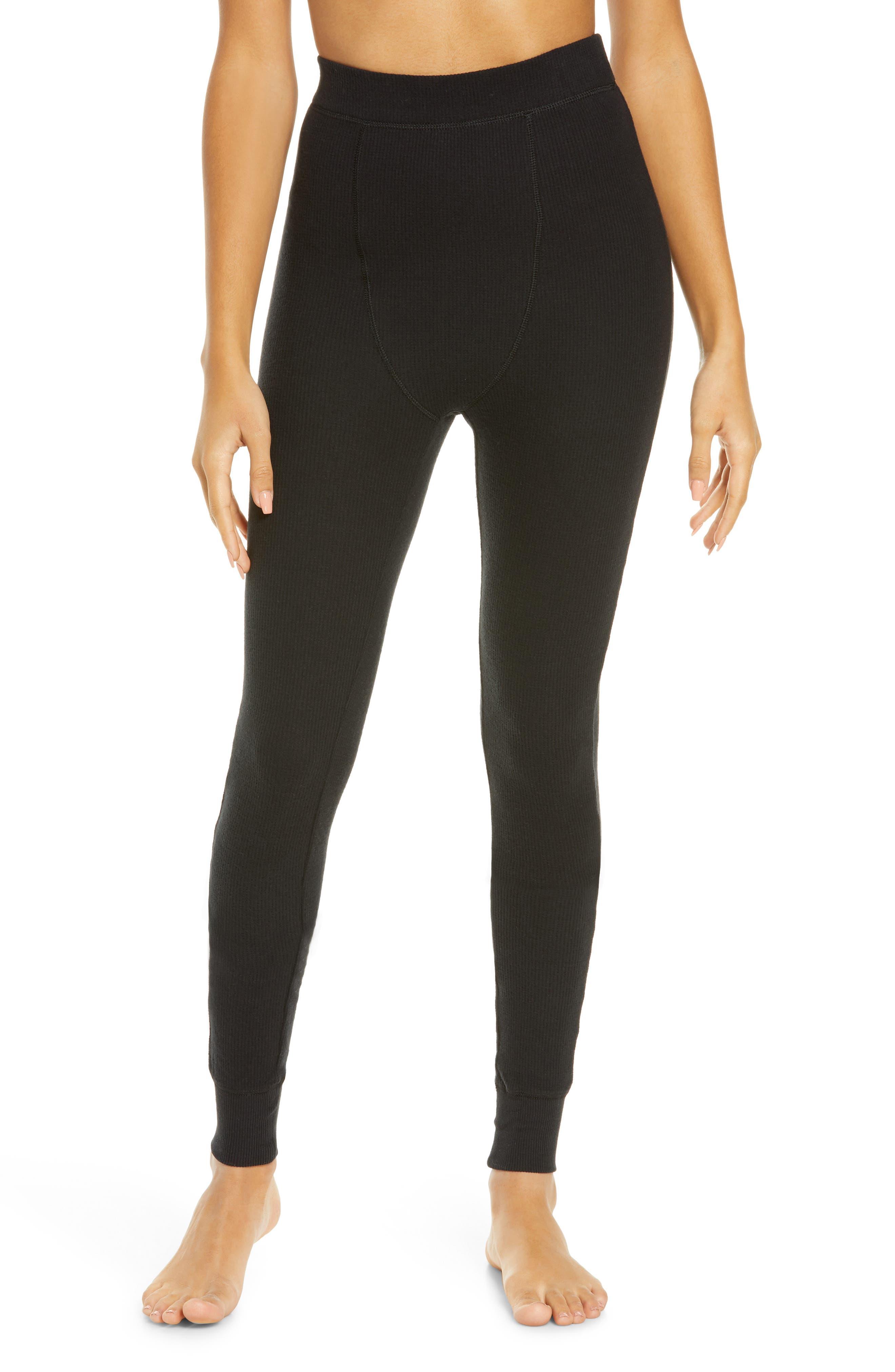 Skims Waffle Leggings In Onyx At Nordstrom Rack in Black