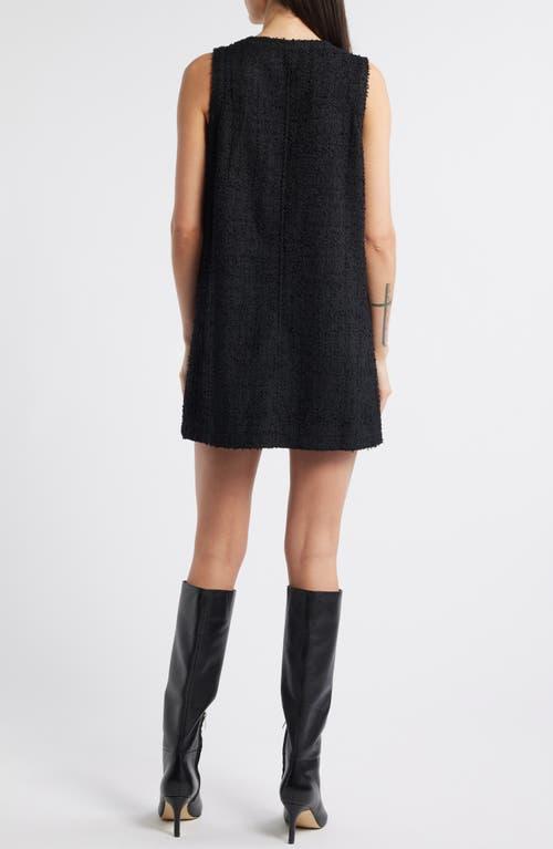 Reformation Tropez Tweed Shift Dress in Black | Lyst