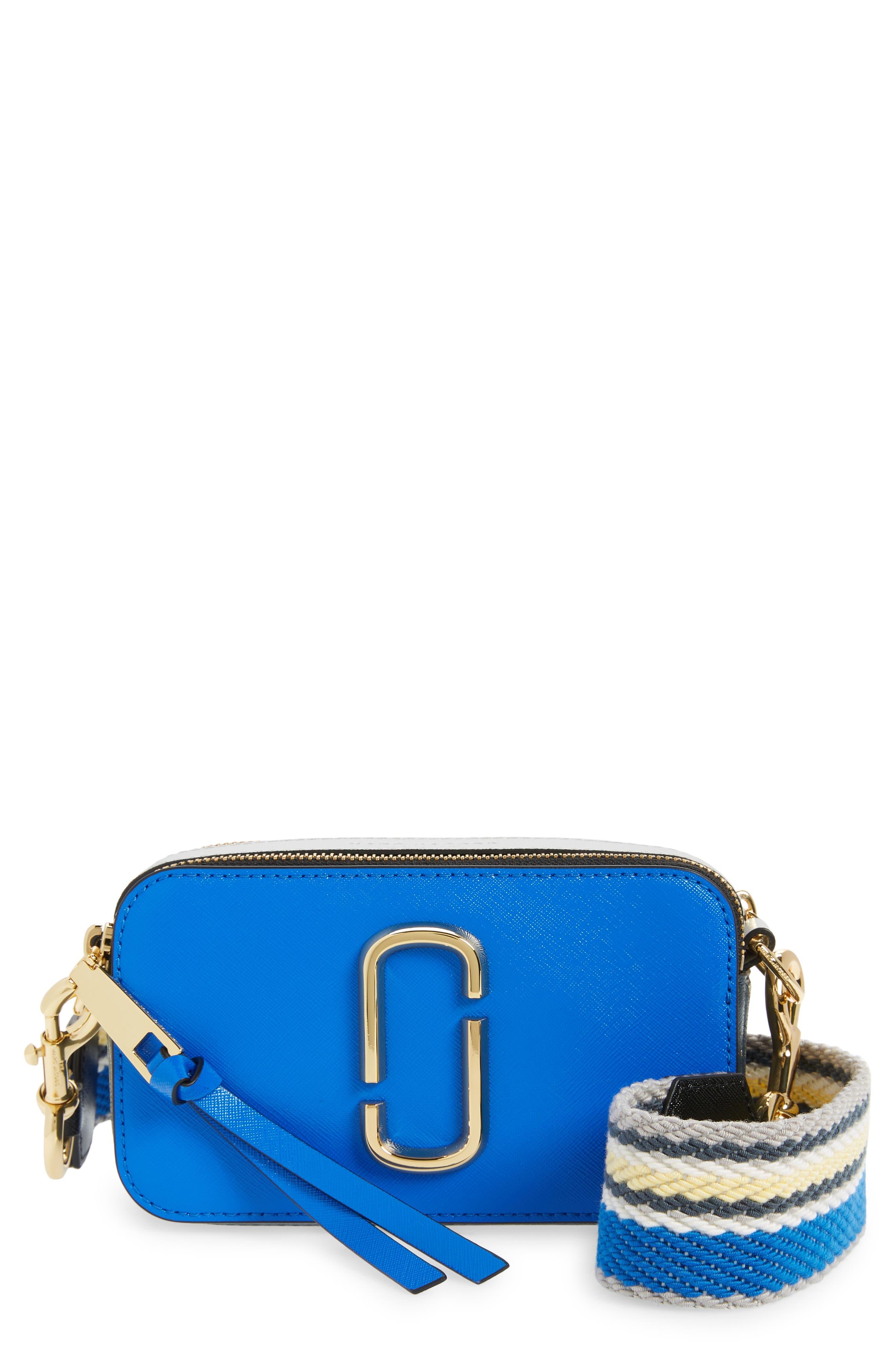 Snapshot leather crossbody bag Marc Jacobs Blue in Leather - 32751444