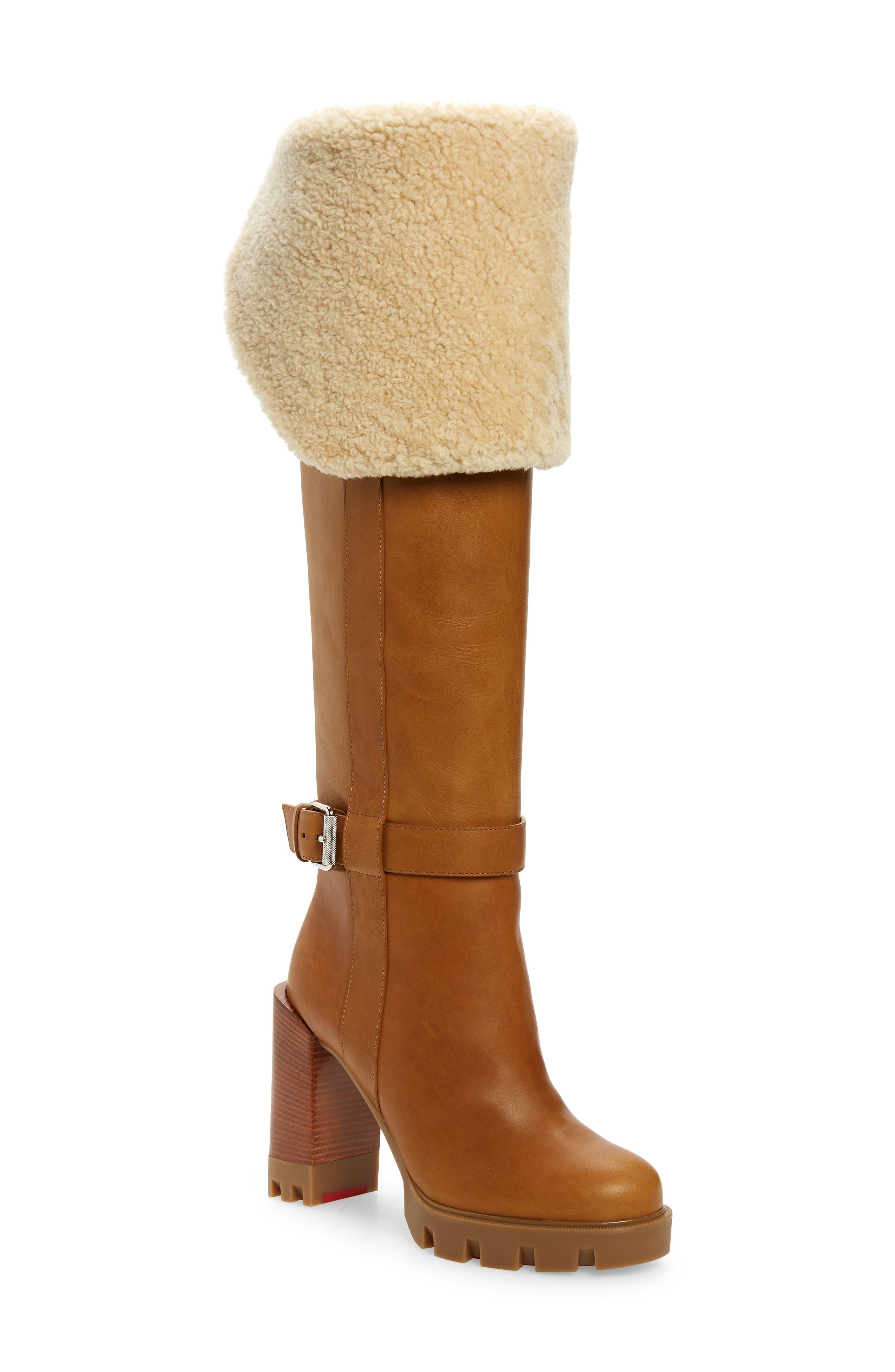 Christian Louboutin Brodeback Genuine Shearling Lined Over The
