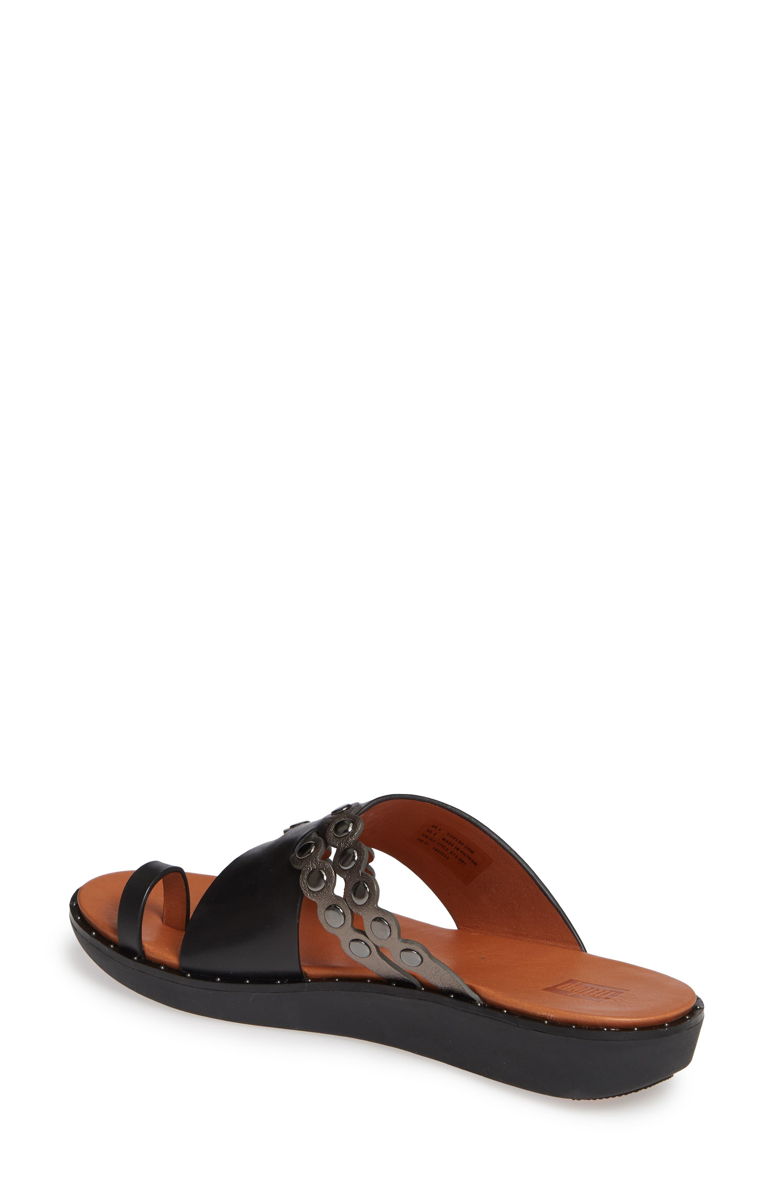 fitflop scallop leather slides