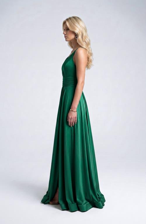 red formal gowns and dresses Gorgeous A-line V-neck Red Long Prom Dress Evening Dress PG567 US10 / Red main image 0