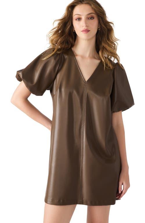 slim fit dress slacks Steve Madden Women's Tilly Dress Short Sleeve Faux Leather Dresses - Bone main image 0
