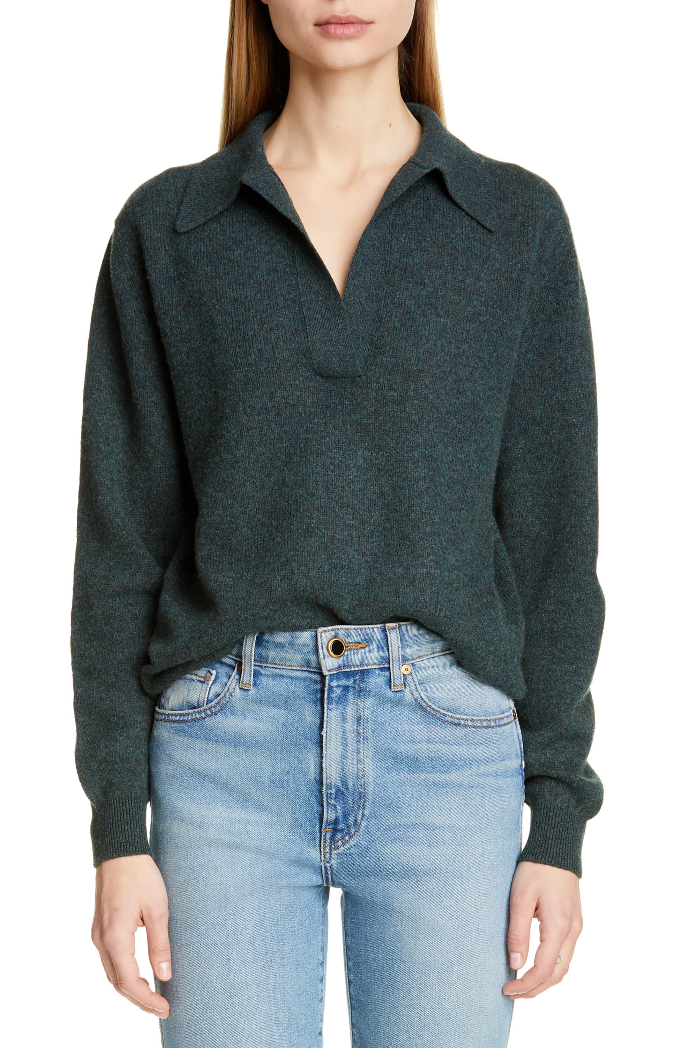 khaite polo sweater