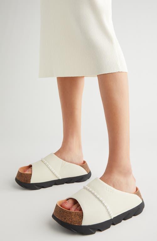 UGG Sunskip Platform Slide Sandal in Natural | Lyst