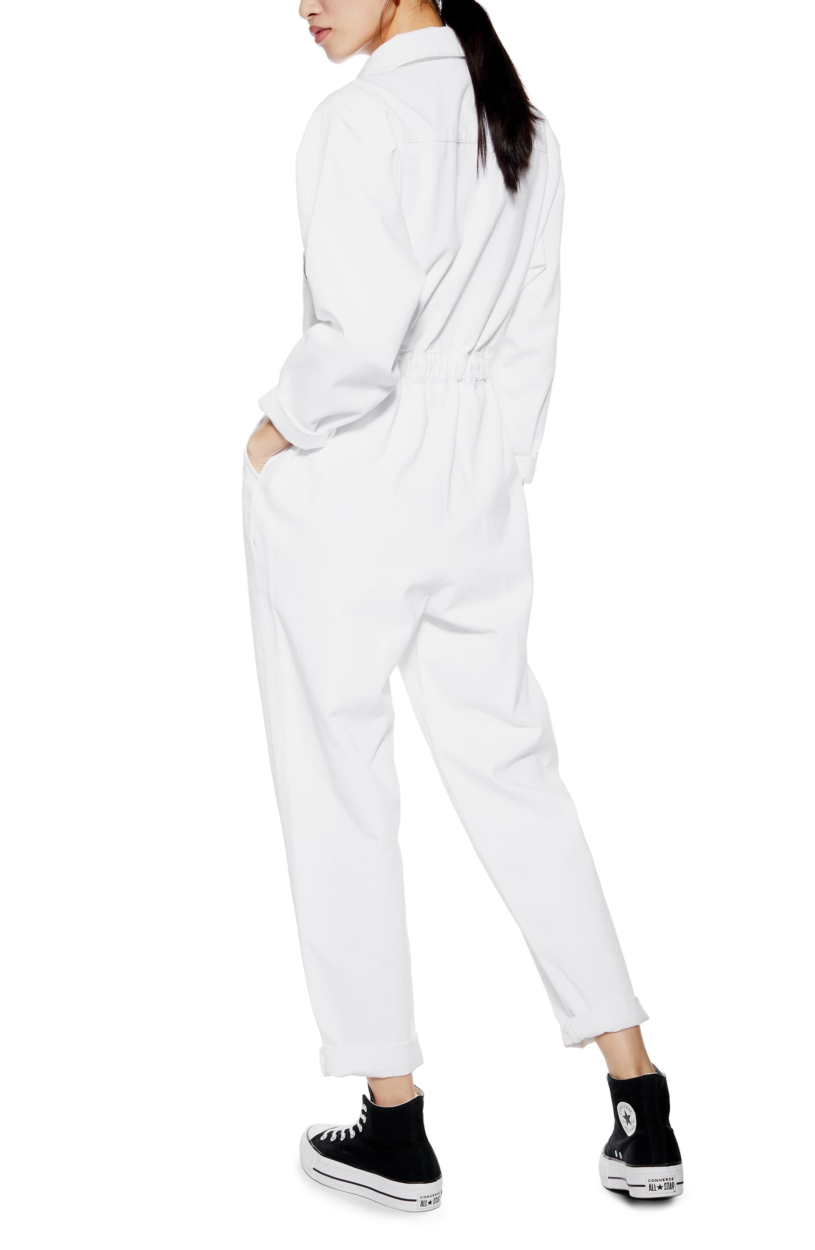 denim utility jumpsuit topshop