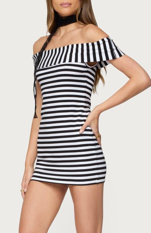 edikted blue striped dress Edikted Paradise Ruffle Lace Mini Dress - Light BLUE