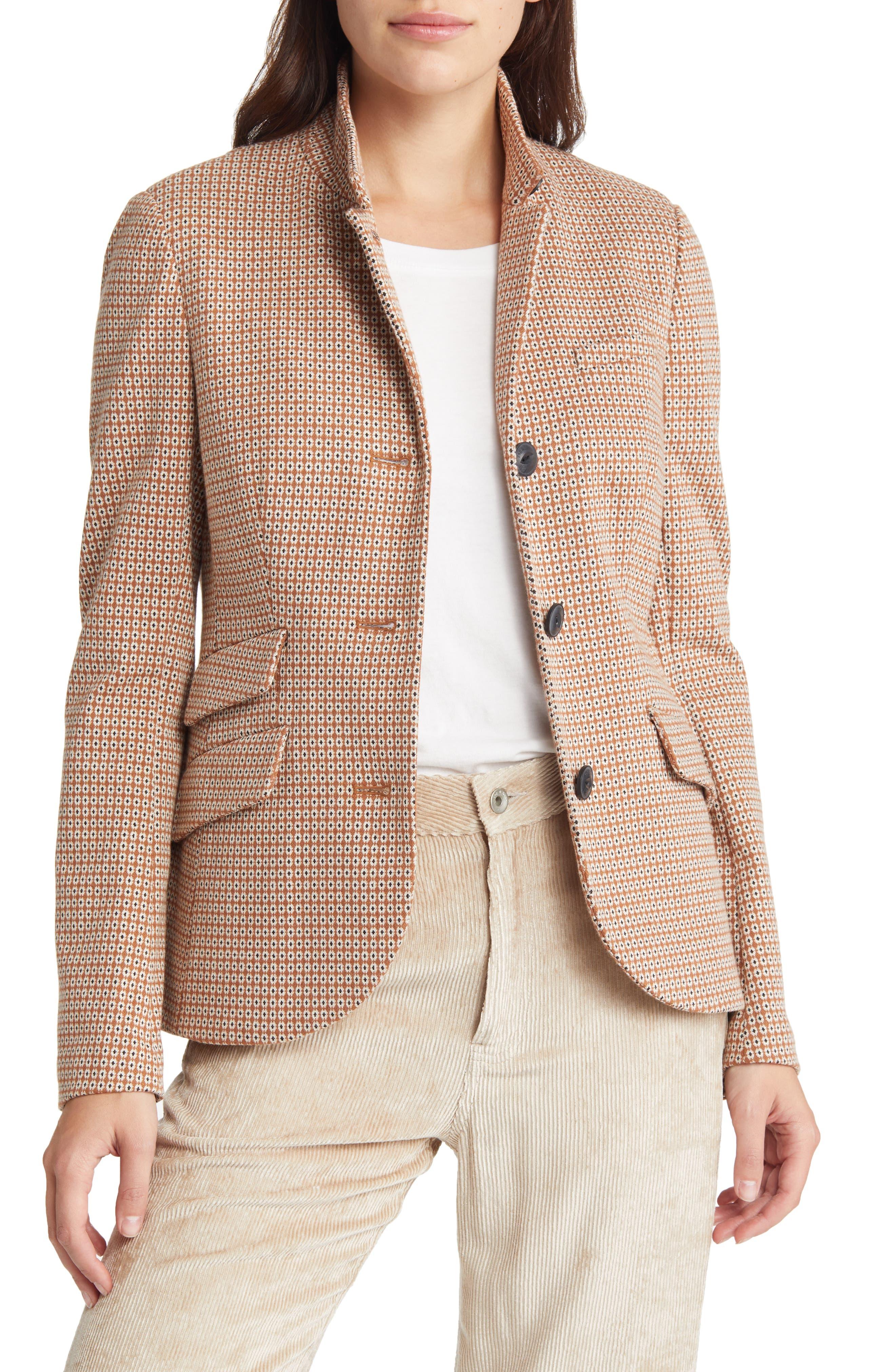 Rag & Bone Slade Check Cotton Blend Blazer in Natural Lyst