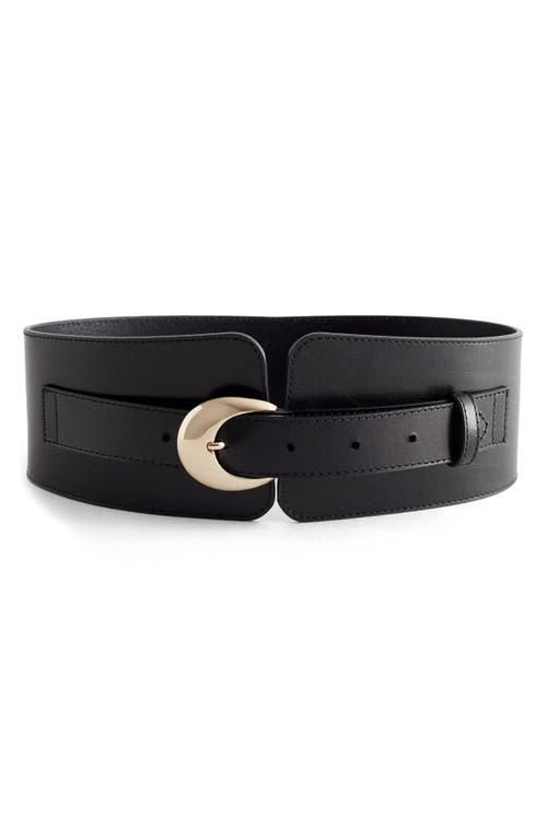 & other stories belt & Other Stories leather belt in black with gold buckle | ASOS main image 4