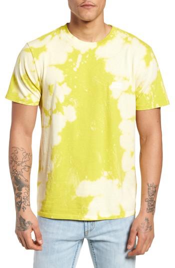 Bleach tie dye yellow shirt hotsell