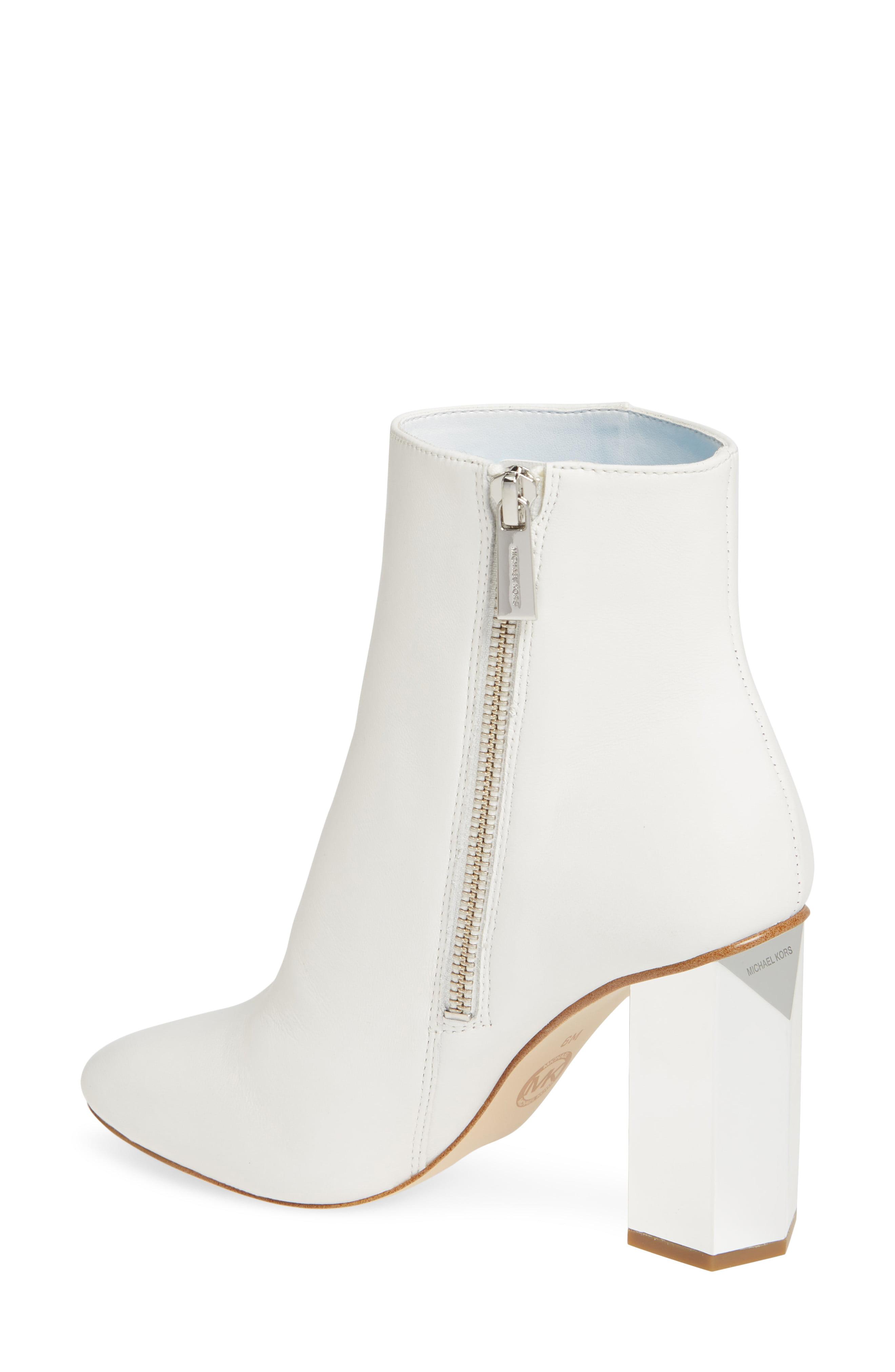michael kors white ankle boots