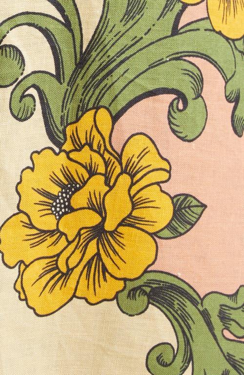 FARM Rio Delicate Flower Arabesques Linen Midi Dress in Yellow | Lyst FARM Rio Delicate Flower Arabesques Linen Midi Dress in Yellow | Lyst