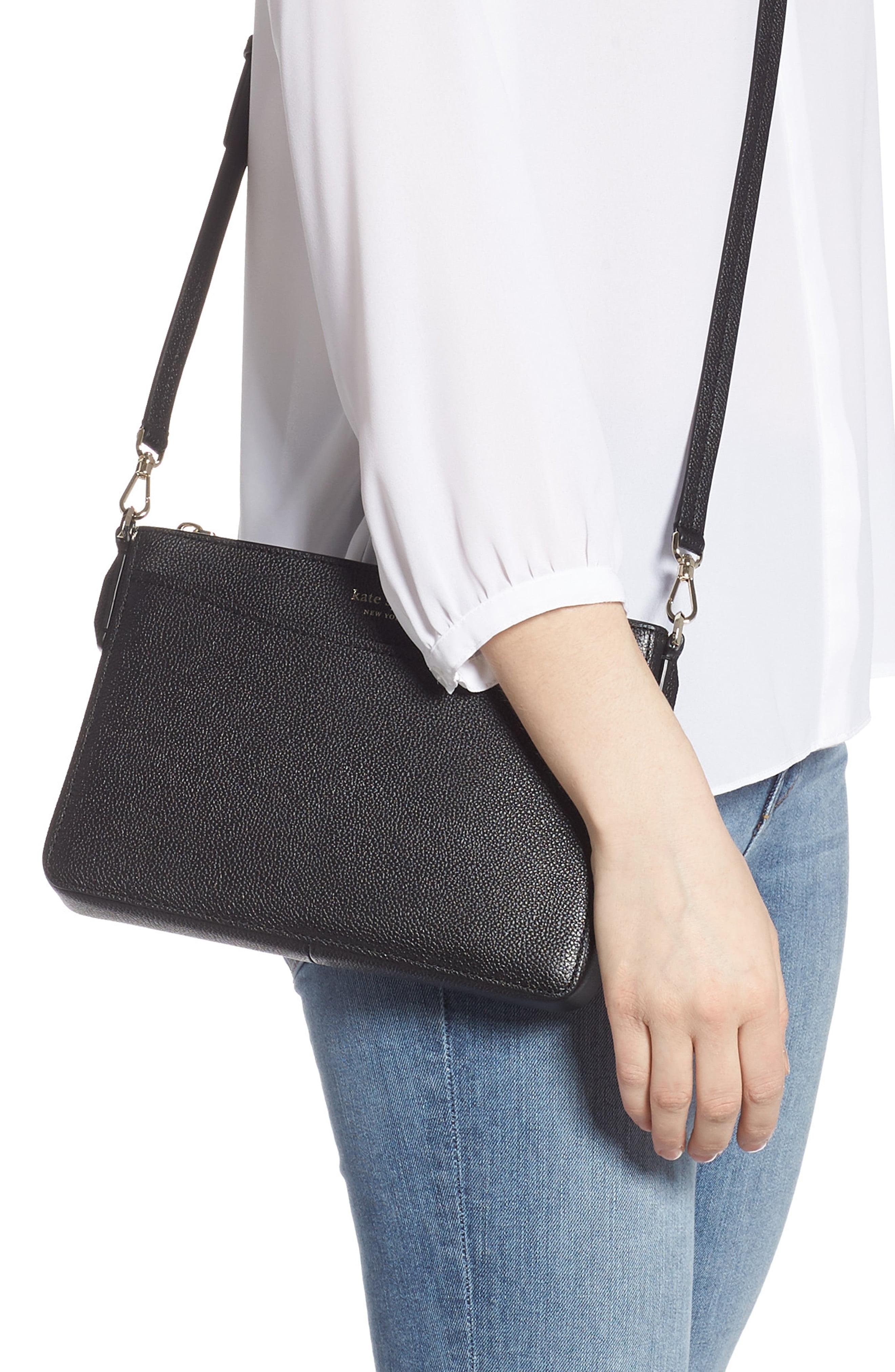 Kate Spade Leather Margaux Medium Convertible Crossbody Bag in Lemon