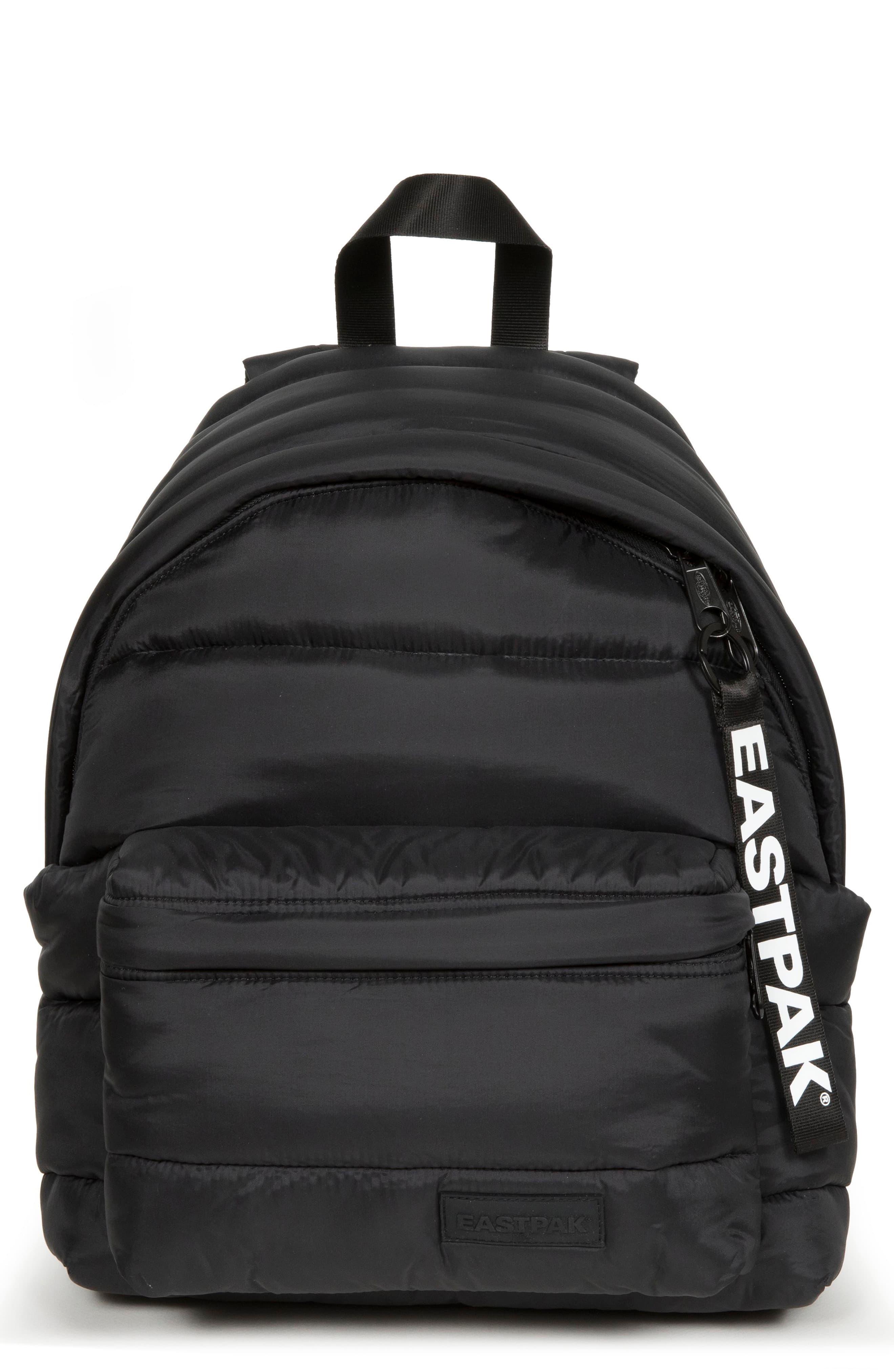 black puffer backpack