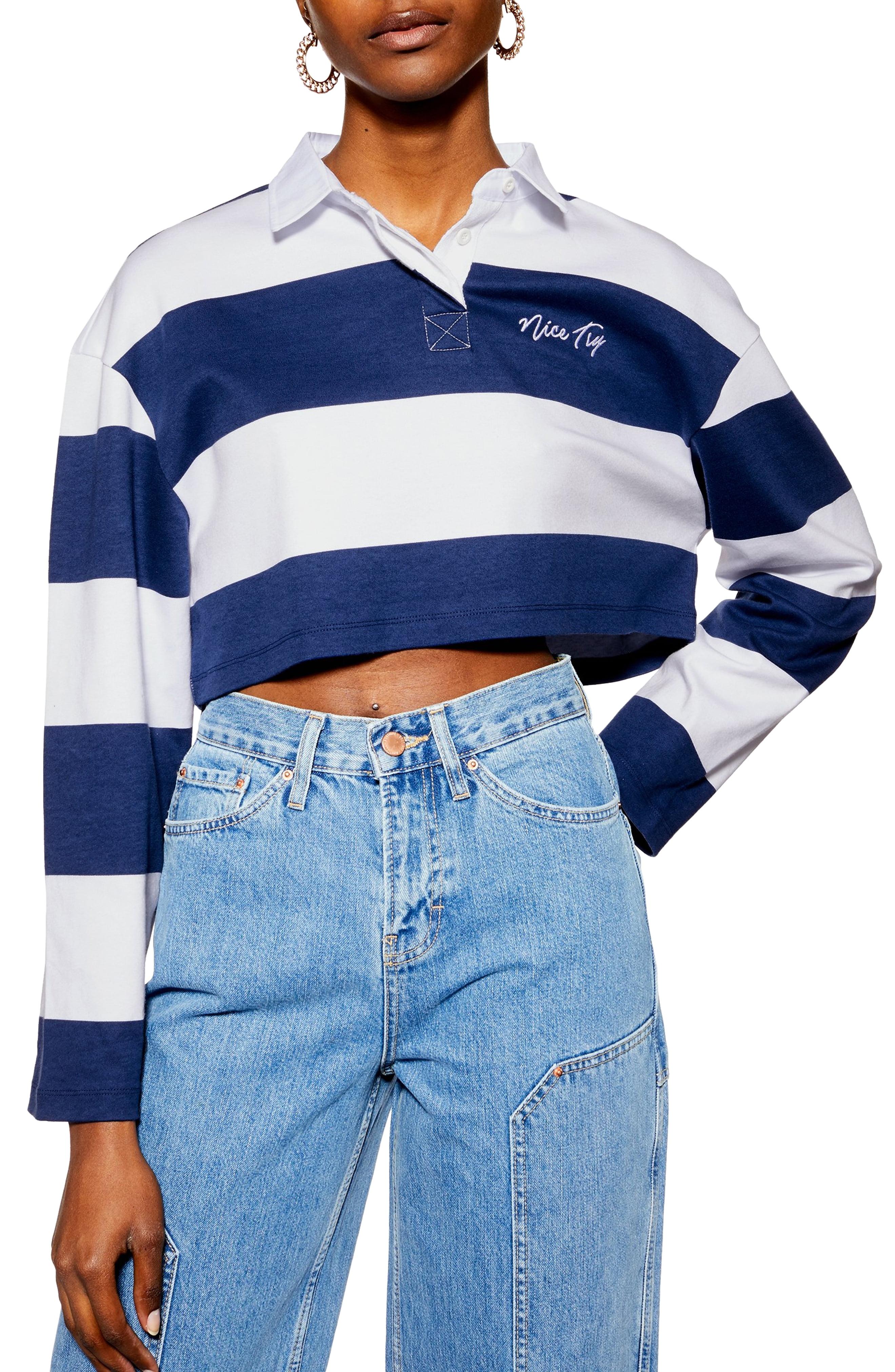 cropped rugby polo