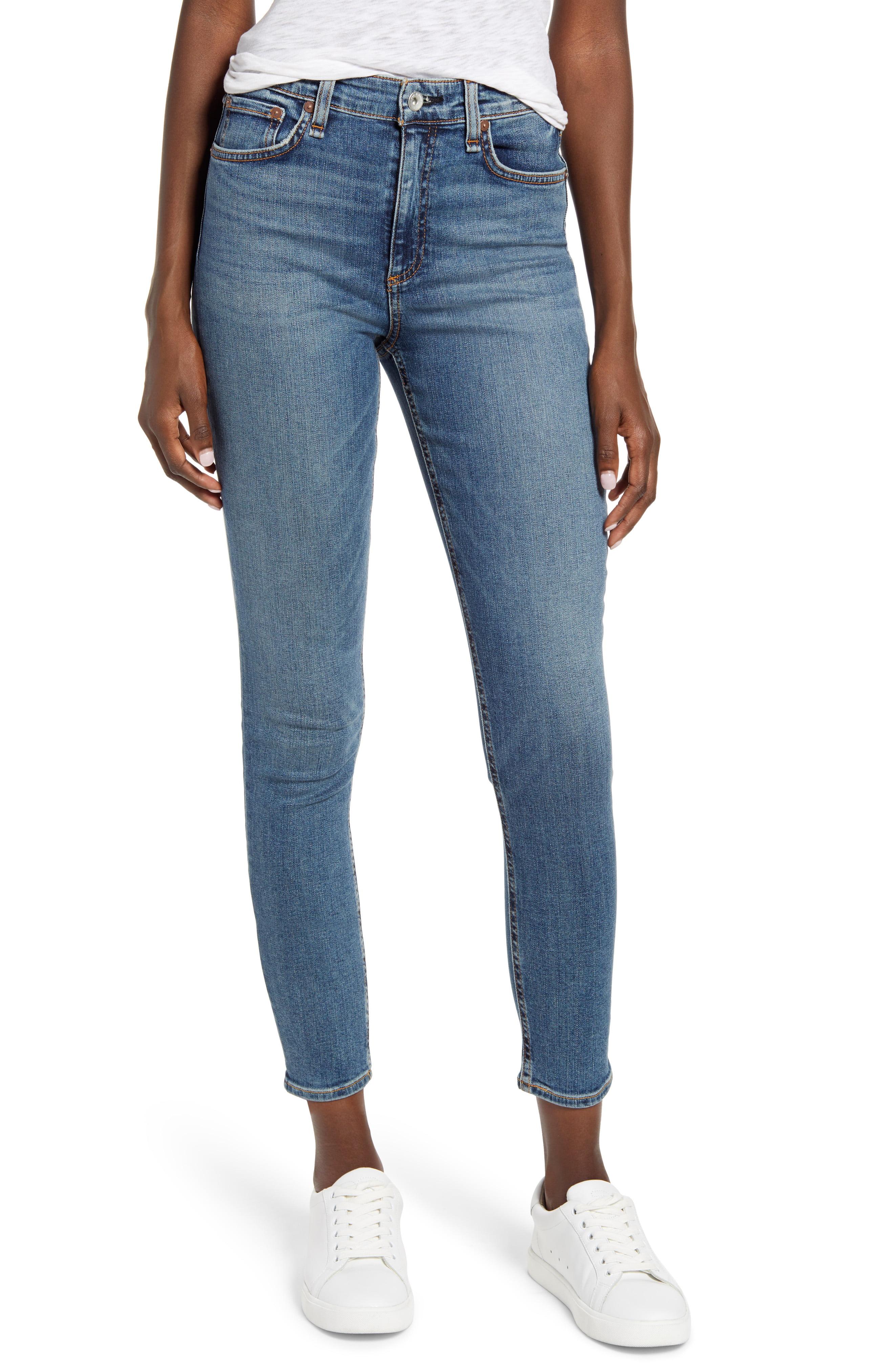 Rag & Bone Denim Nina High Waist Ankle Skinny Jeans in Blue - Lyst