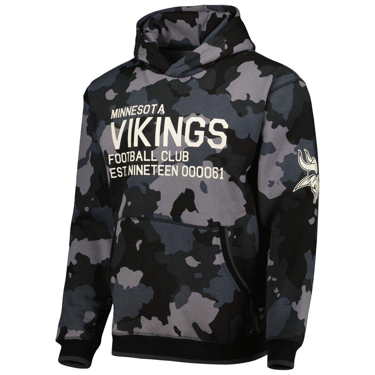 The Wild Collective Minnesota Vikings Camo Pullover Hoodie At Nordstrom in  Black for Men