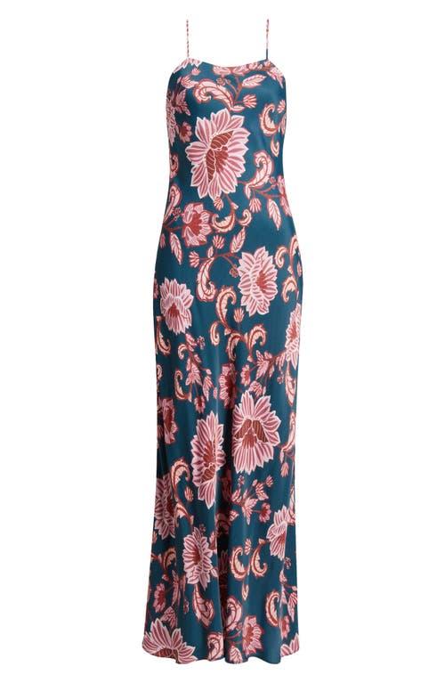 long floral puff sleeve dress ELEGANT FLORAL PUFF SLEEVE MAXI DRESS S main image 1
