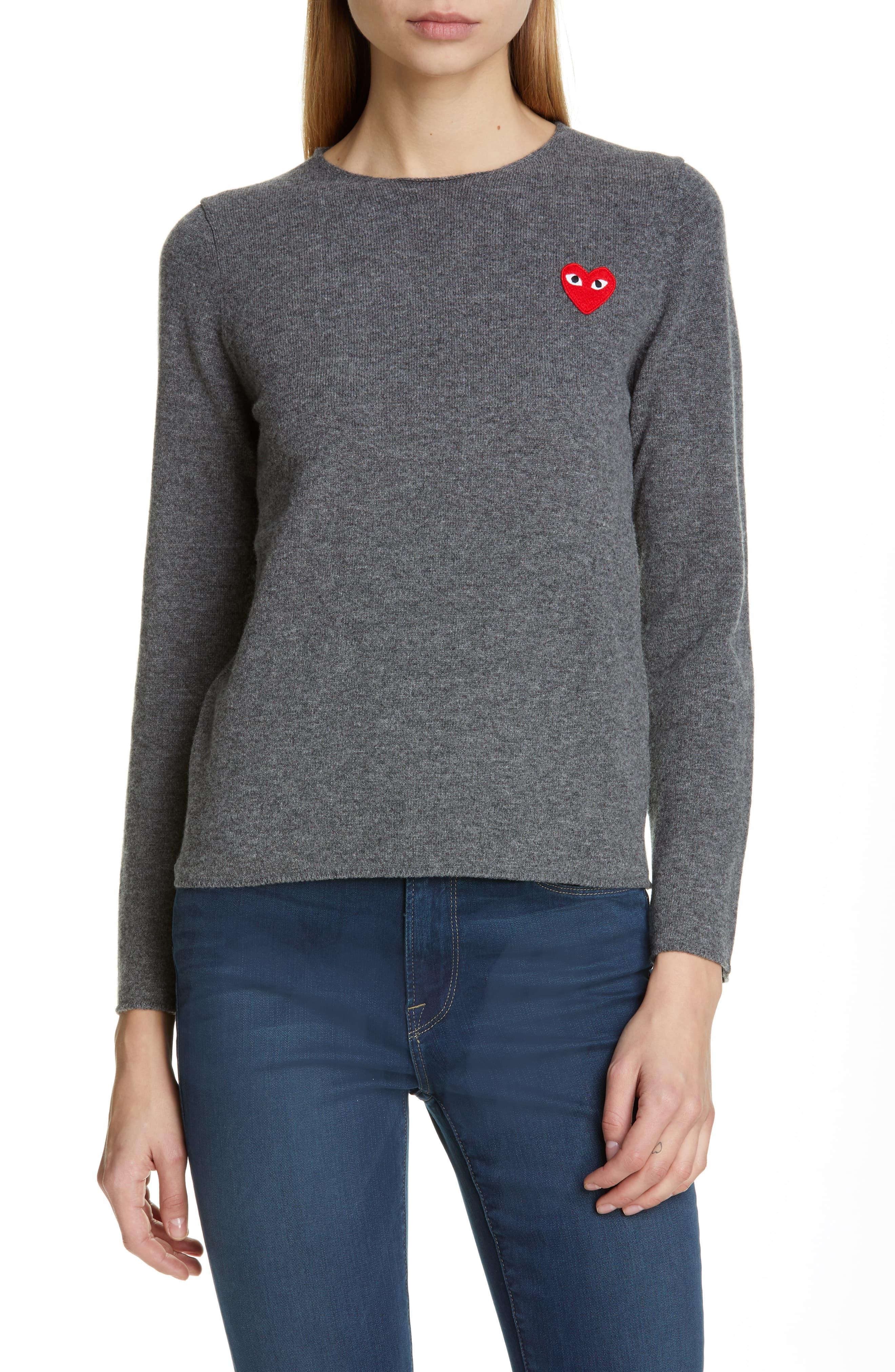 comme des garcons sweater grey