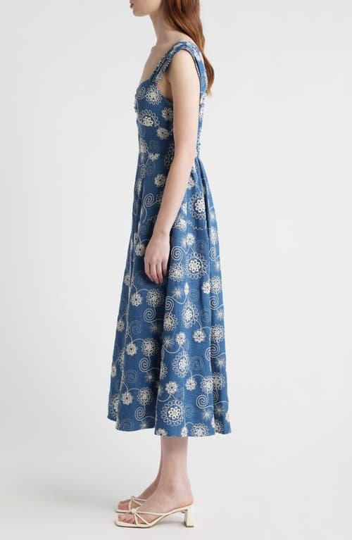 white christmas dresses Ellora Criss-Cross Back Denim Maxi Dress Navy– Selfie Leslie