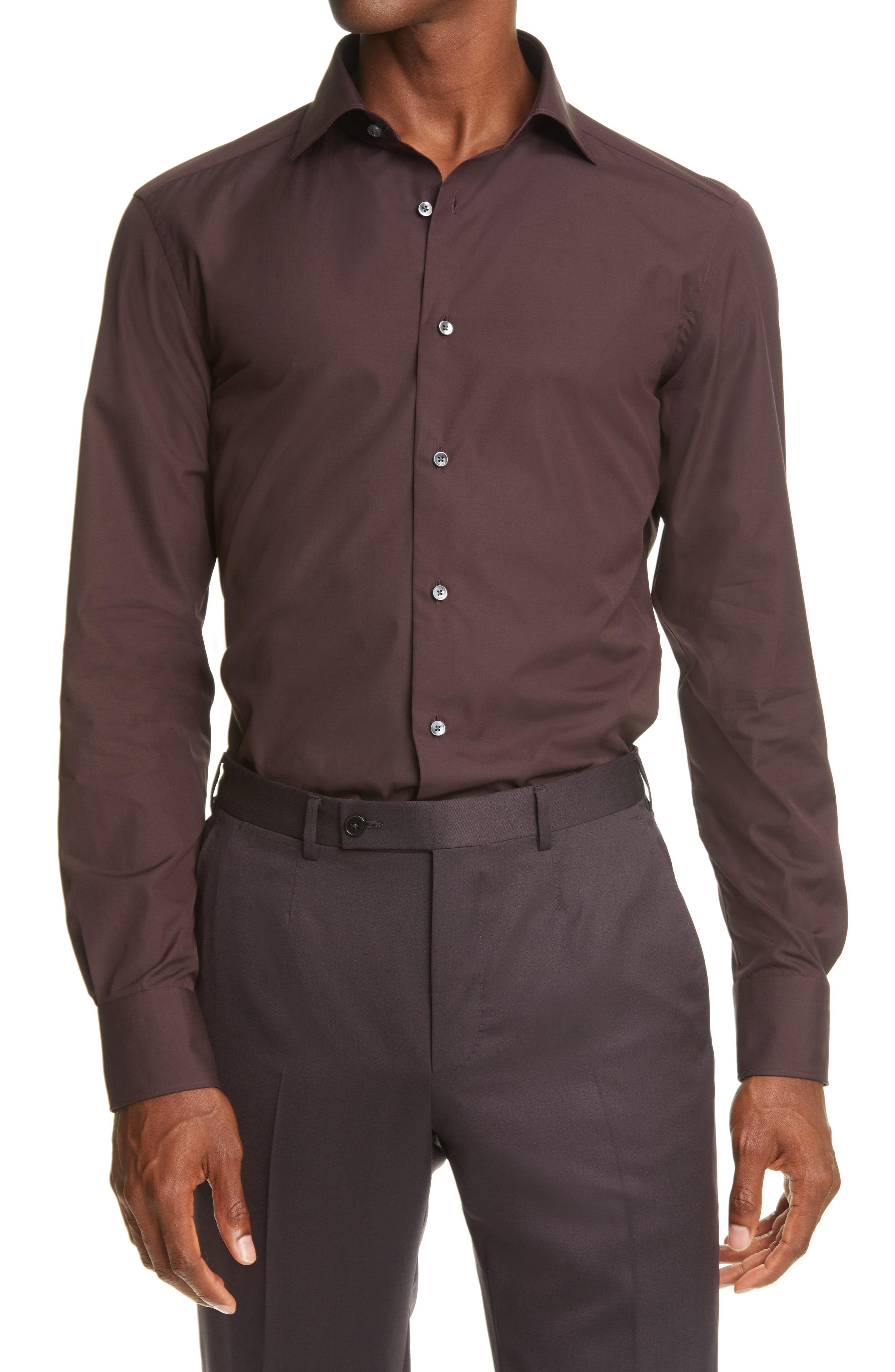 Ermenegildo Zegna Cotton Trofeo Comfort Slim Fit Buttonup Shirt for