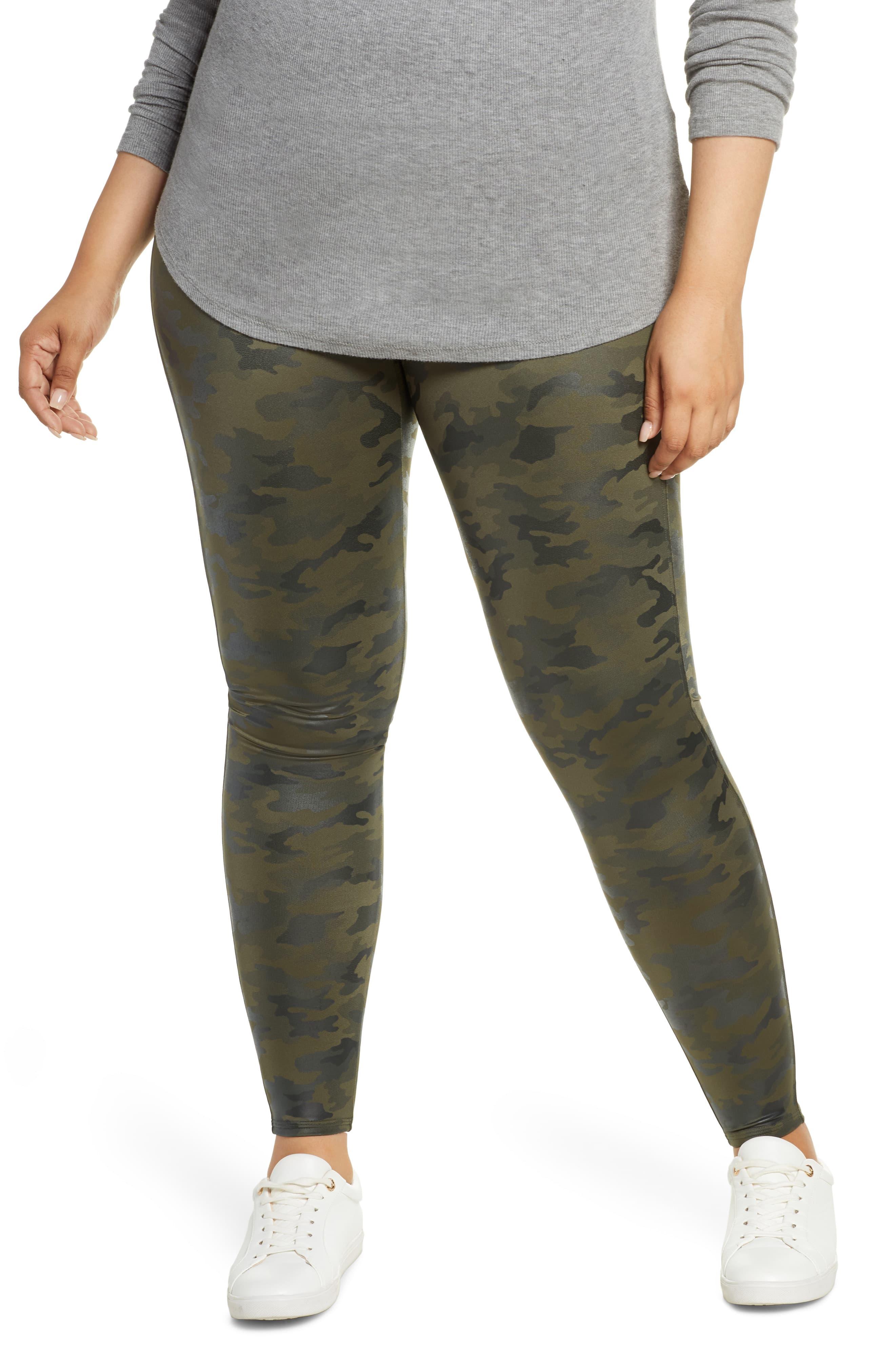 Spanx Faux Leather Leggings Green