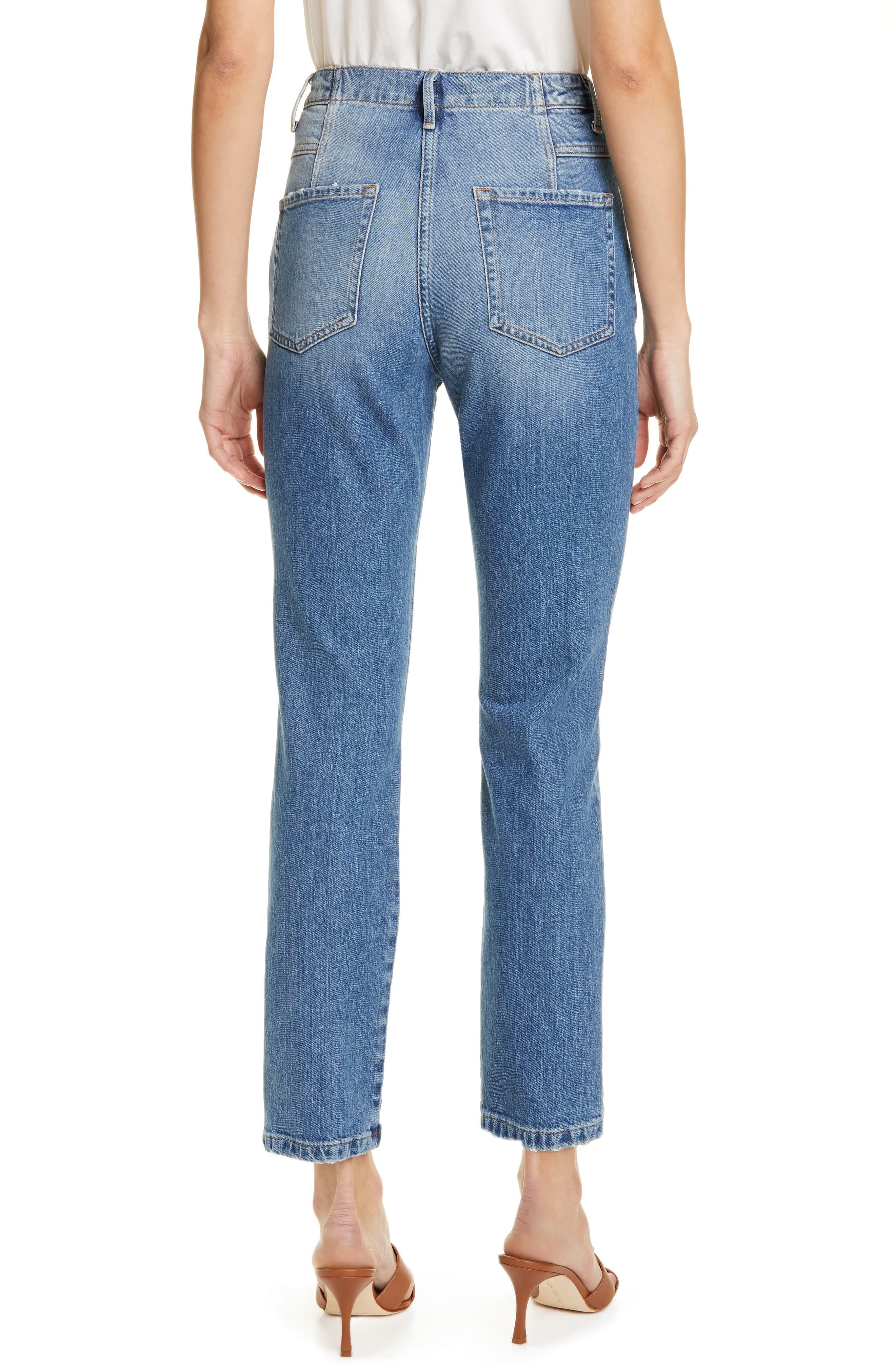 FRAME Denim Vyoke Straight Leg Jeans in Blue Lyst