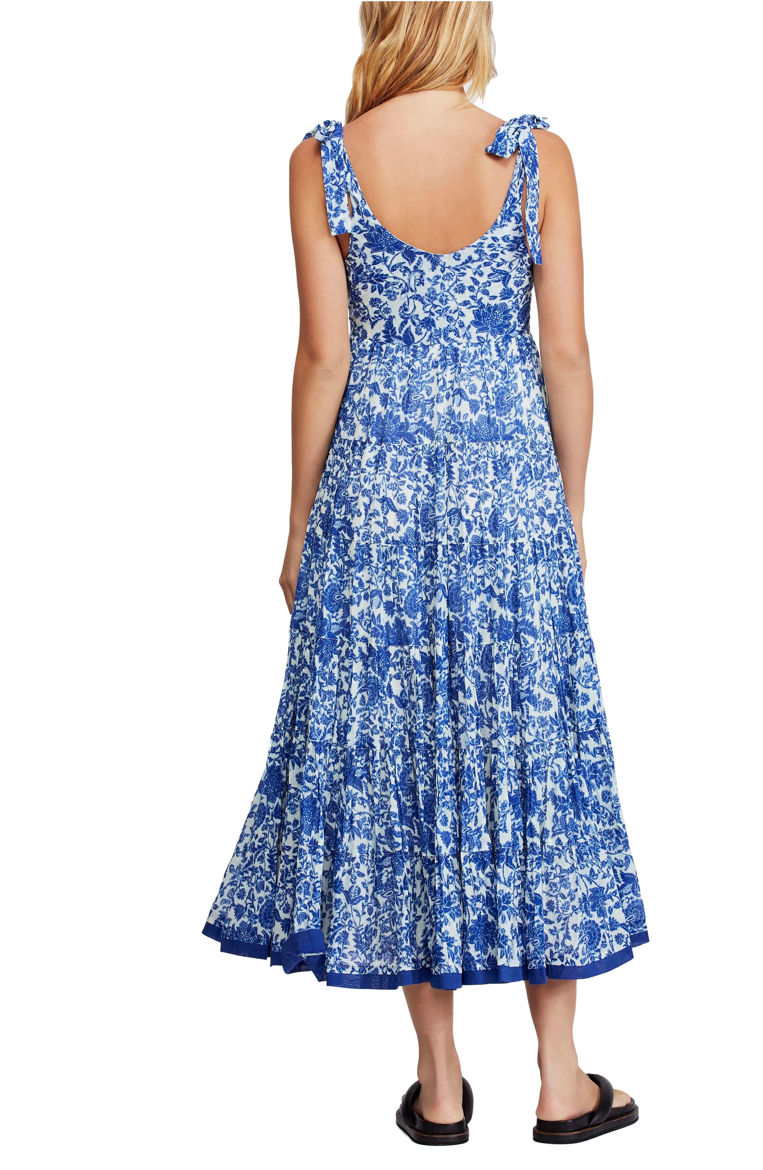 kikas printed midi dress free people