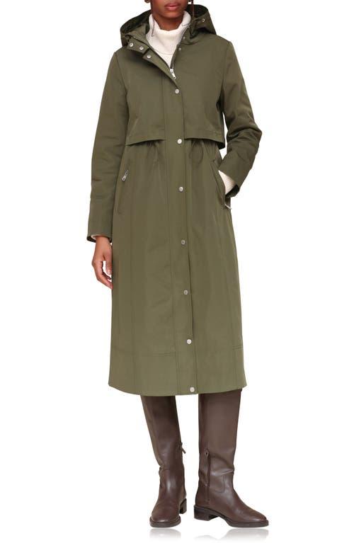 Avec Les Filles Water Resistant Twill Hooded Longline Coat in