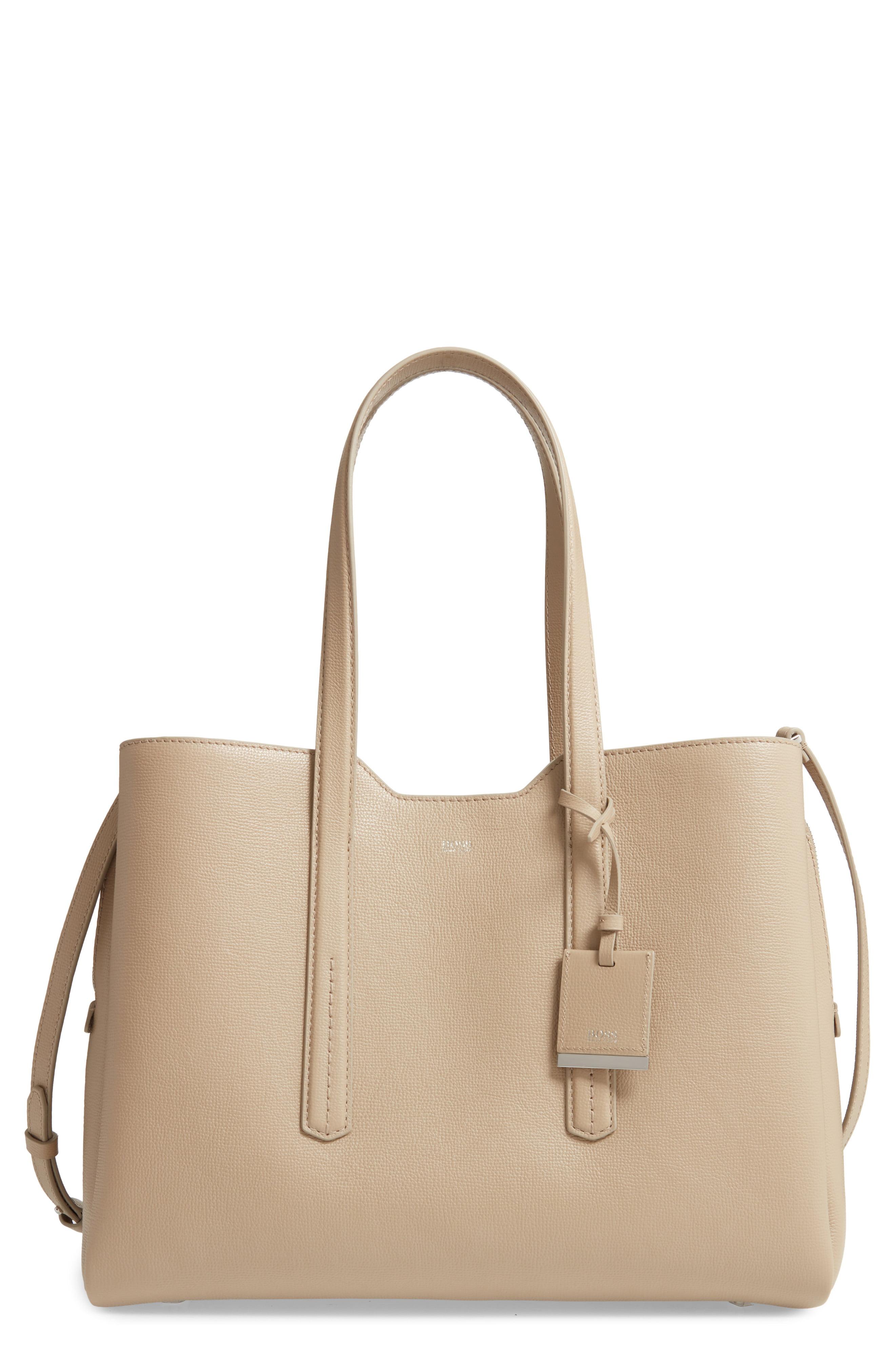 BOSS by Hugo Boss Taylor Leather Tote in Brown - Lyst