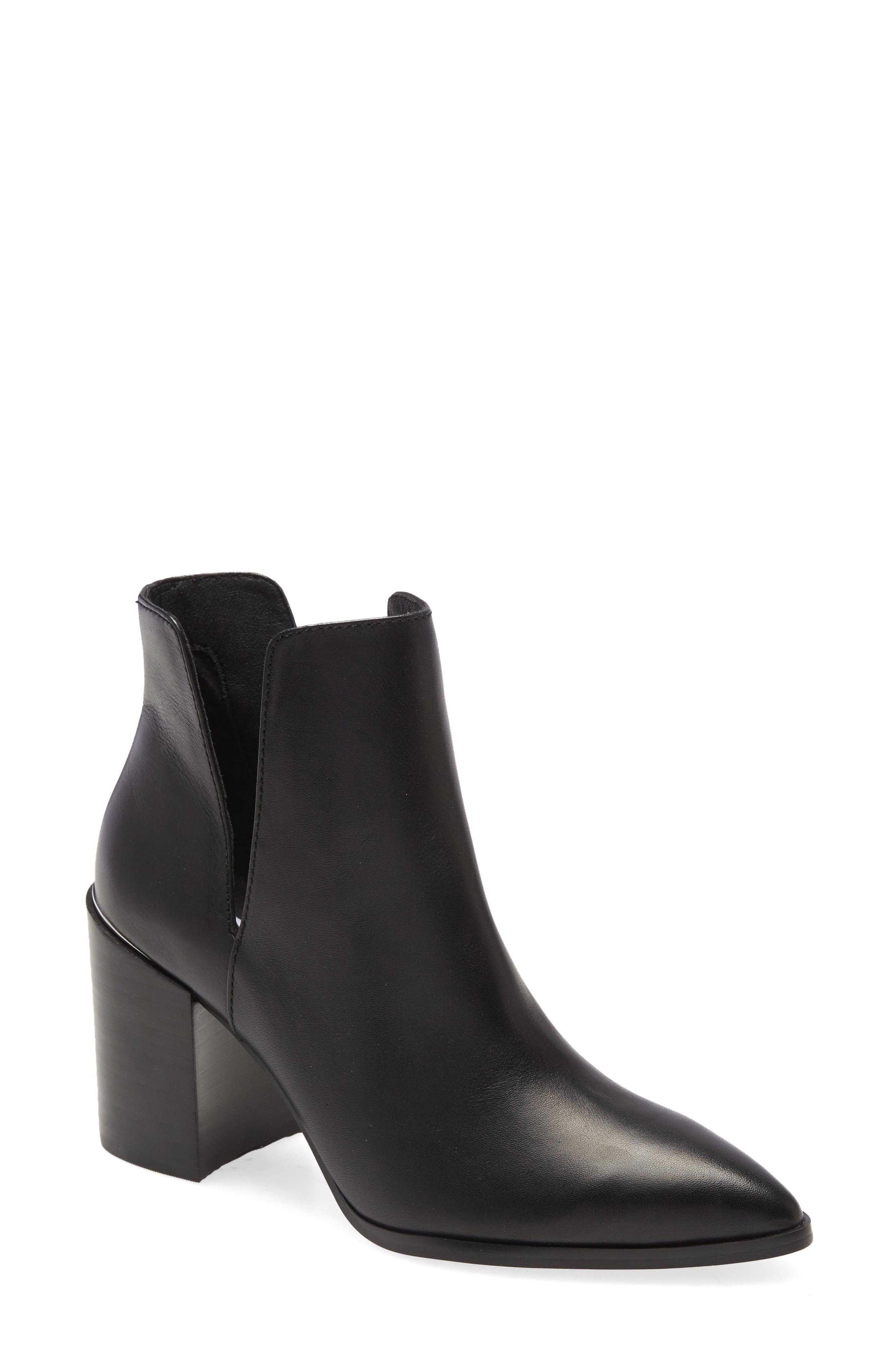 Steve Madden Kaylah Pointed Toe Bootie in Black Leather (Black) - Lyst