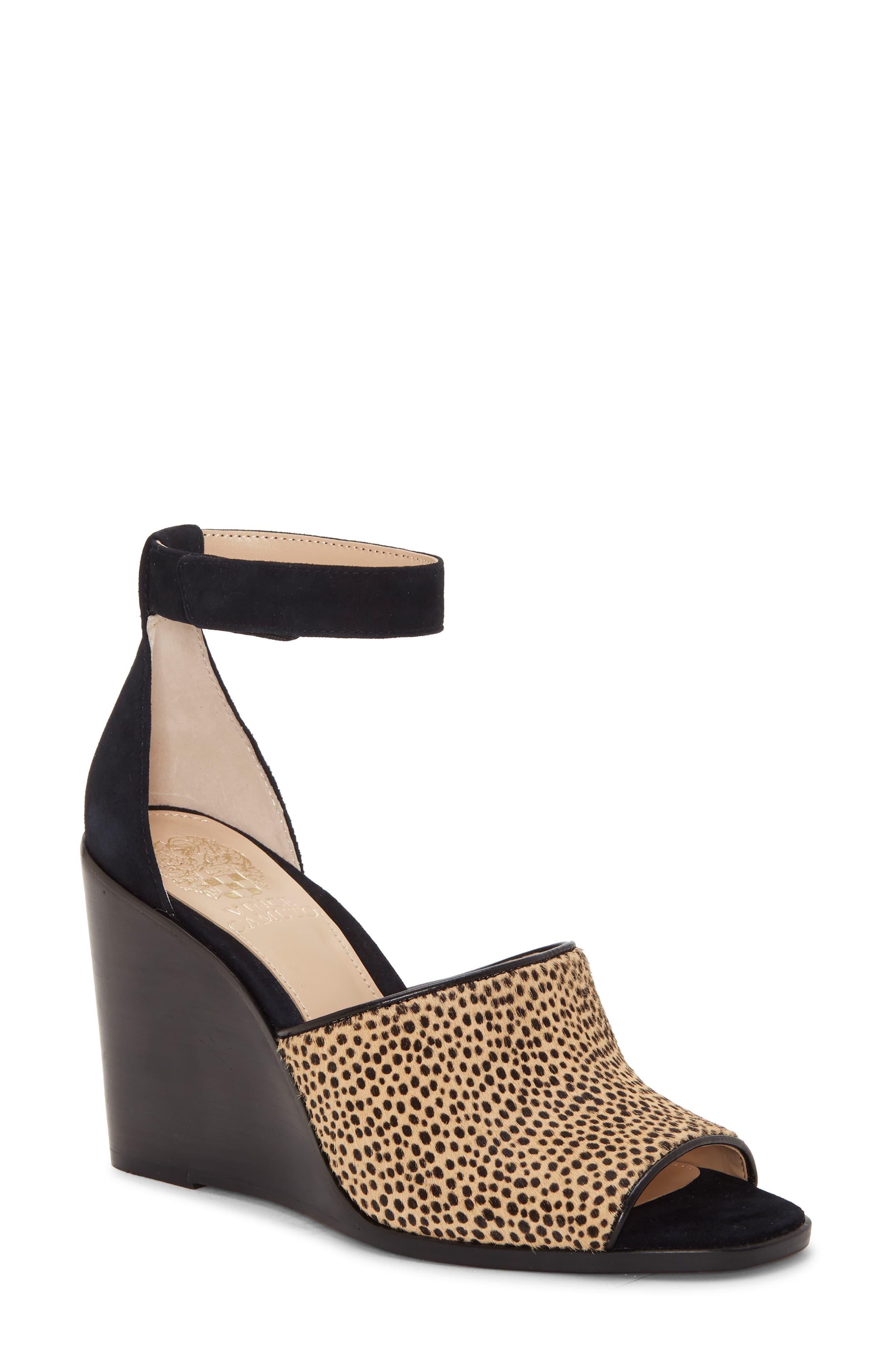 vince camuto leopard wedges