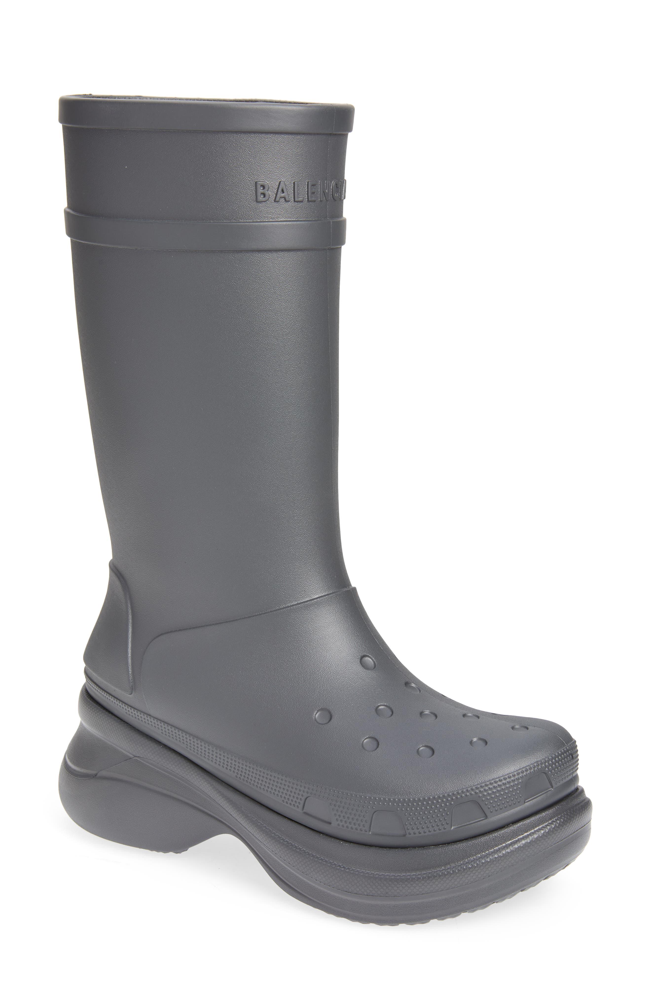 Balenciaga X Crocs Water Resistant Boot in Gray for Men | Lyst