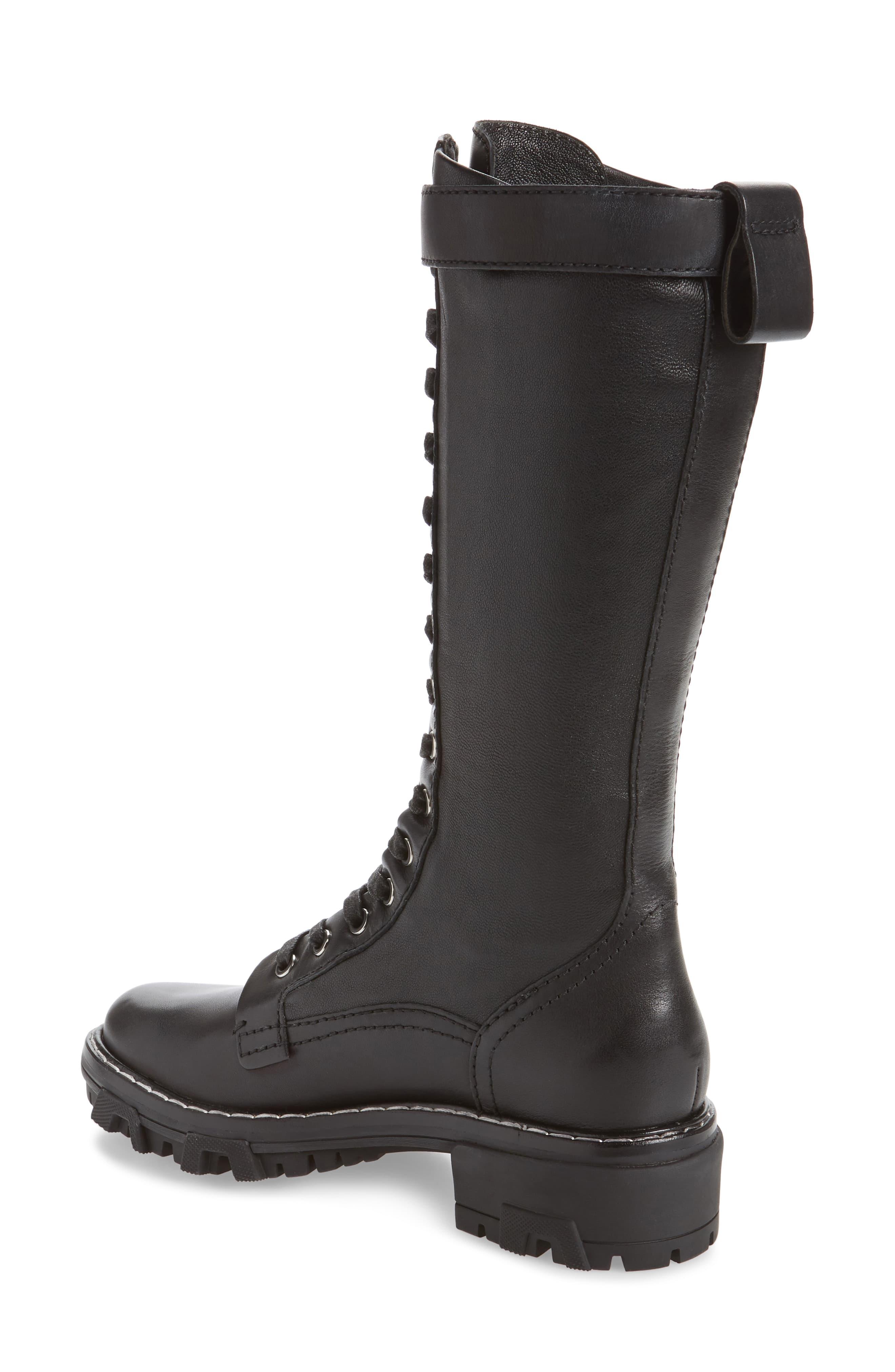 Rag & Bone Shiloh Tall Leather Combat Boots in Black - Save 55% - Lyst