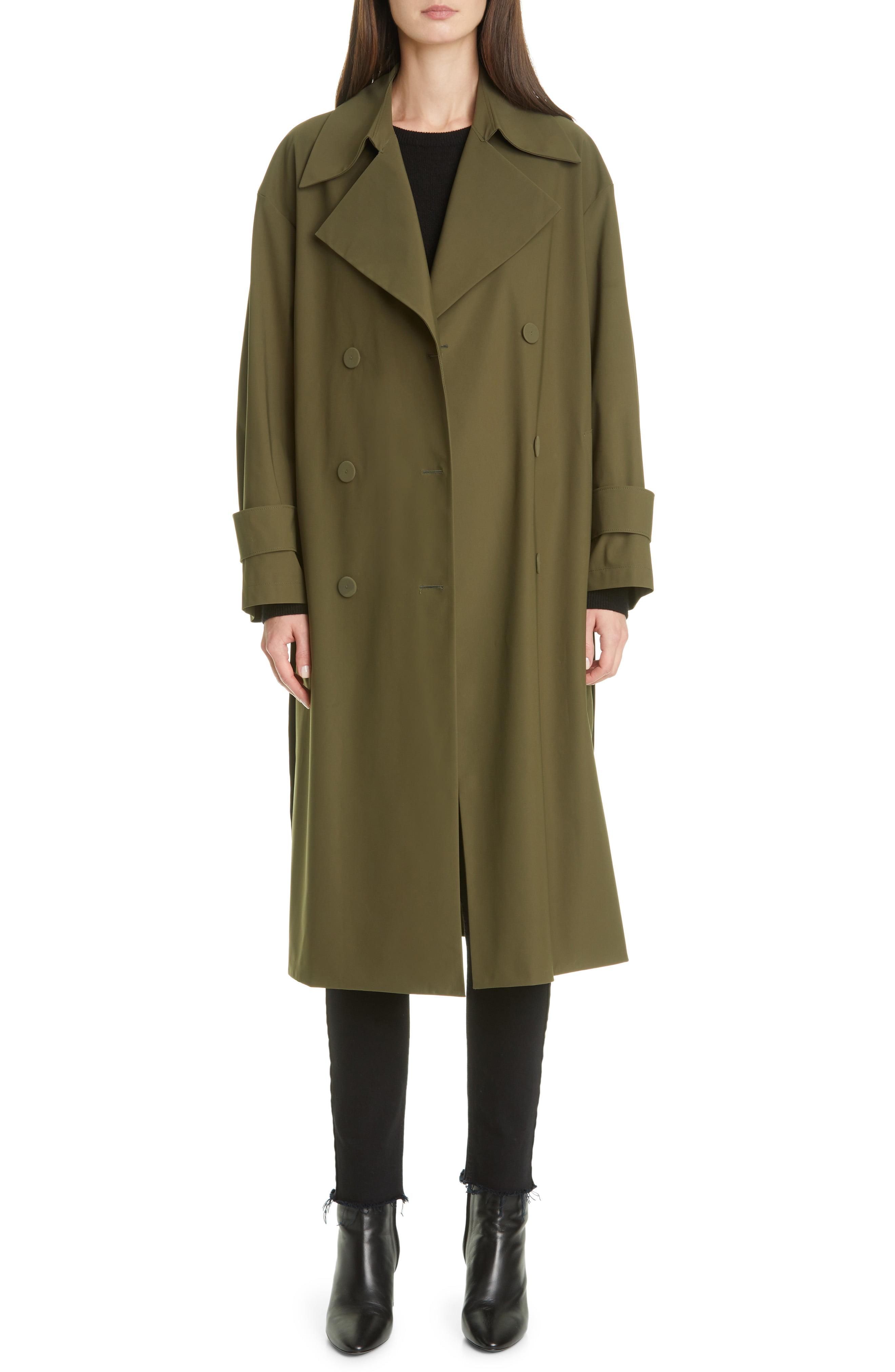 Harris Wharf London Water Resistant Trench Coat in Green - Lyst