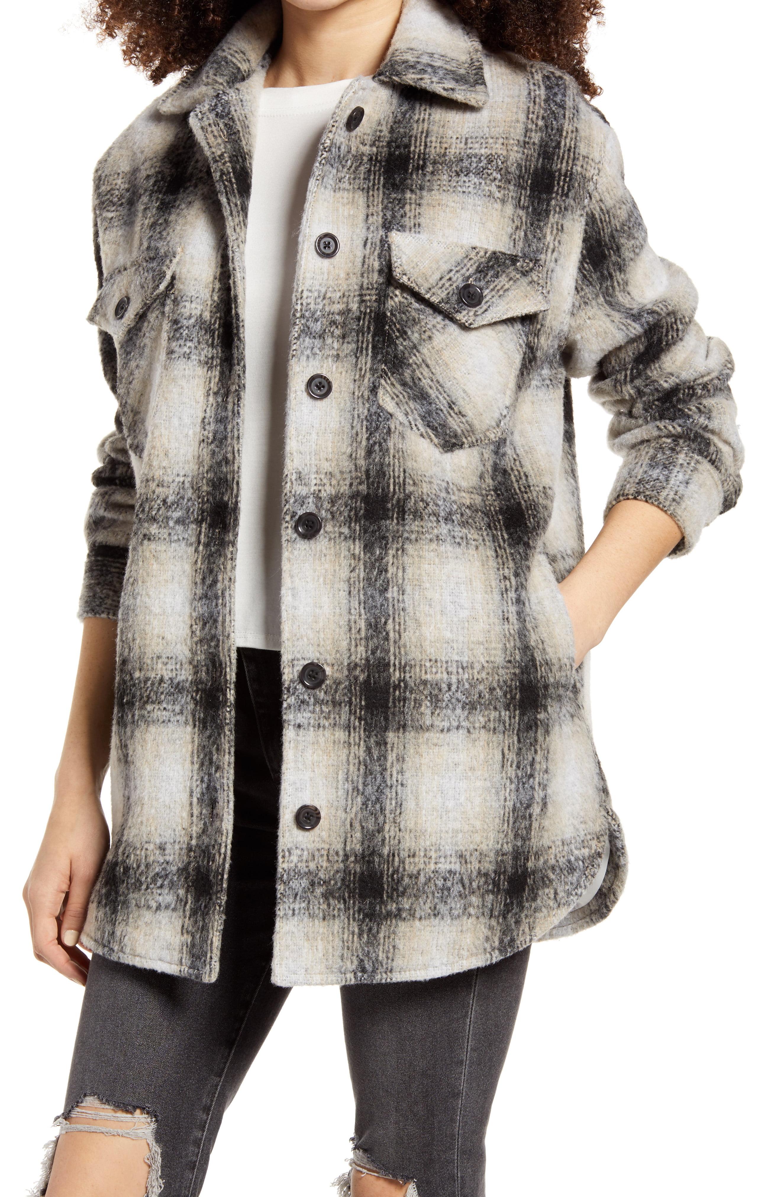 Thread & Supply Plaid Shirt Jacket in Gray Lyst