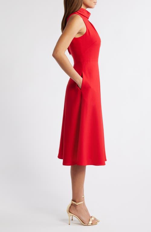 Boat Neck Eliza J Fit And Flare Eliza J Bow Mock Neck Fit Flare