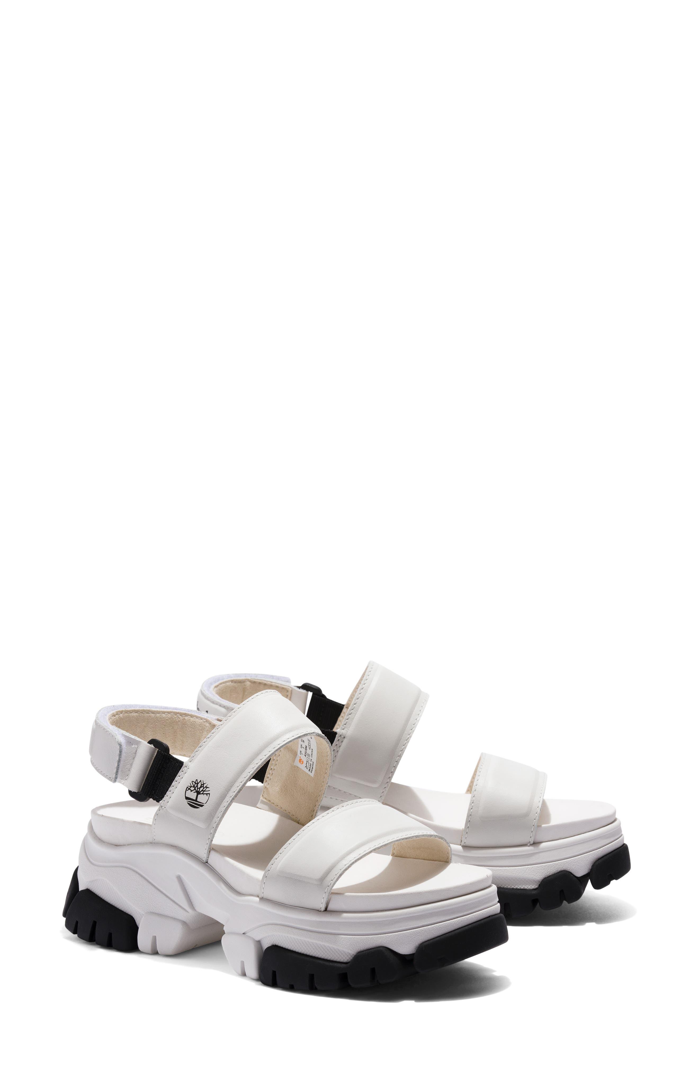 Timberland Adley Way Platform Sandal in White Lyst
