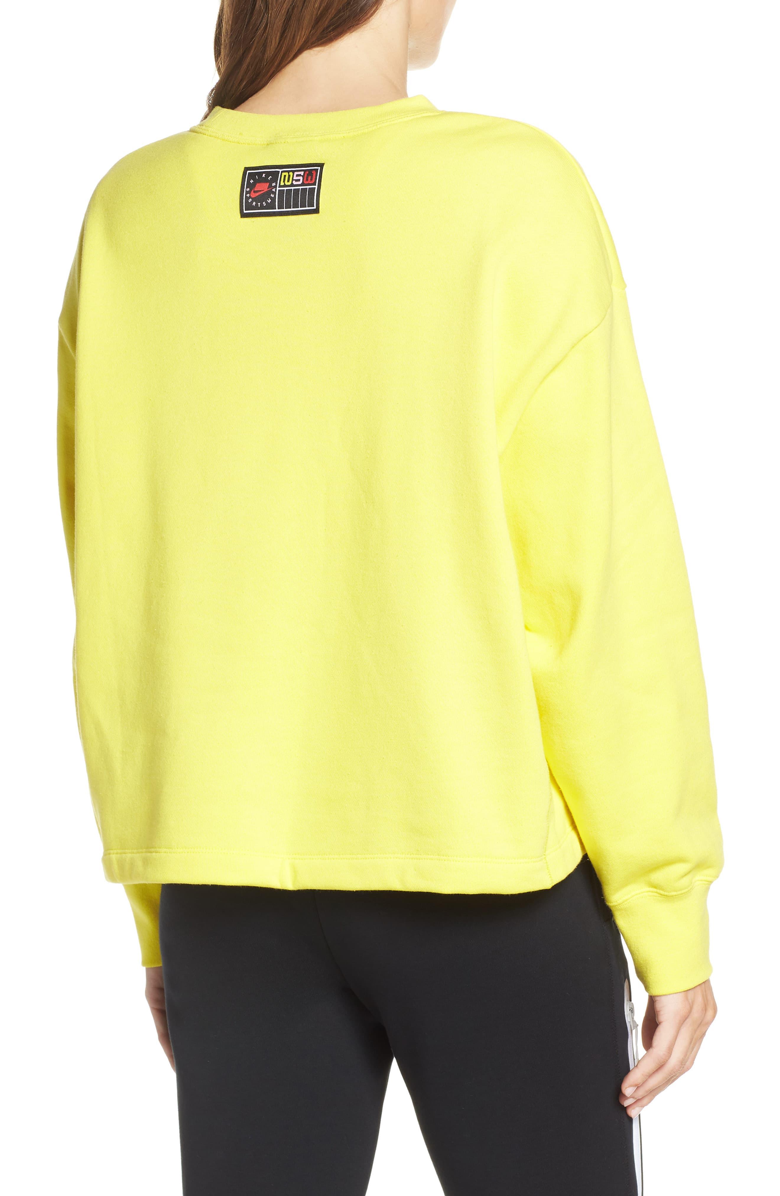 Nike Sportswear Womens Logo Tape Crew Opti Yellow Nike Sportswear Womens Logo Tape Crew Opti Yellow